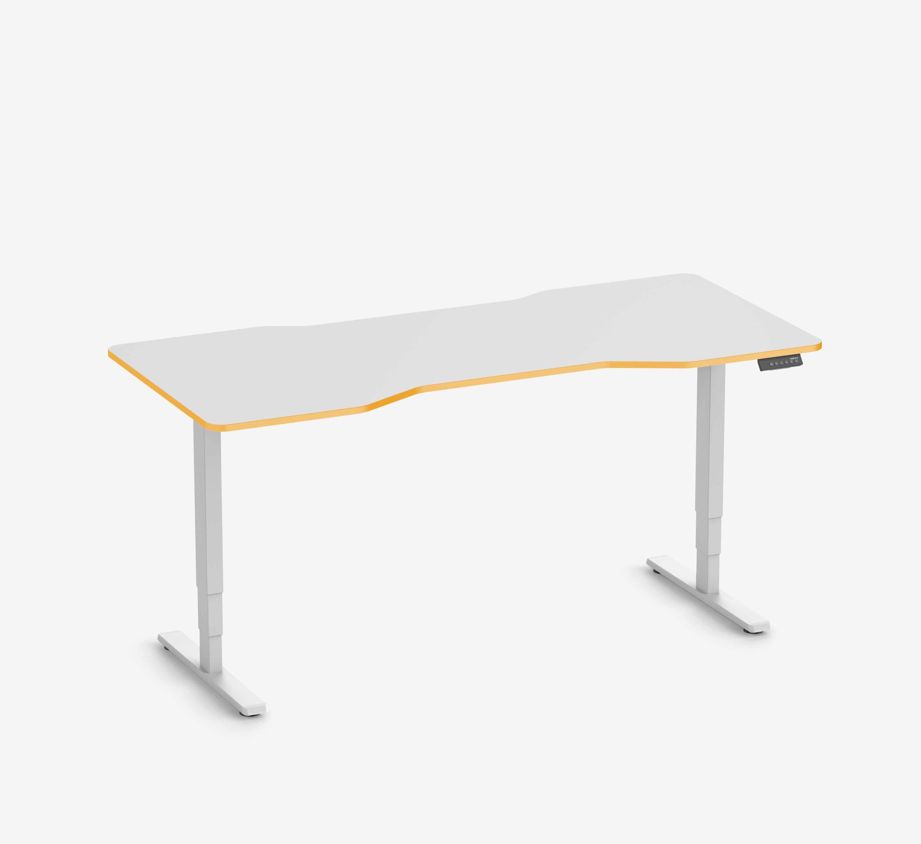 Scrivania da gaming FOKUS - Colore: Nero | Colore bordo: Royal Blue | Forma del piano: Rettangolare | Dimensione: 140x80