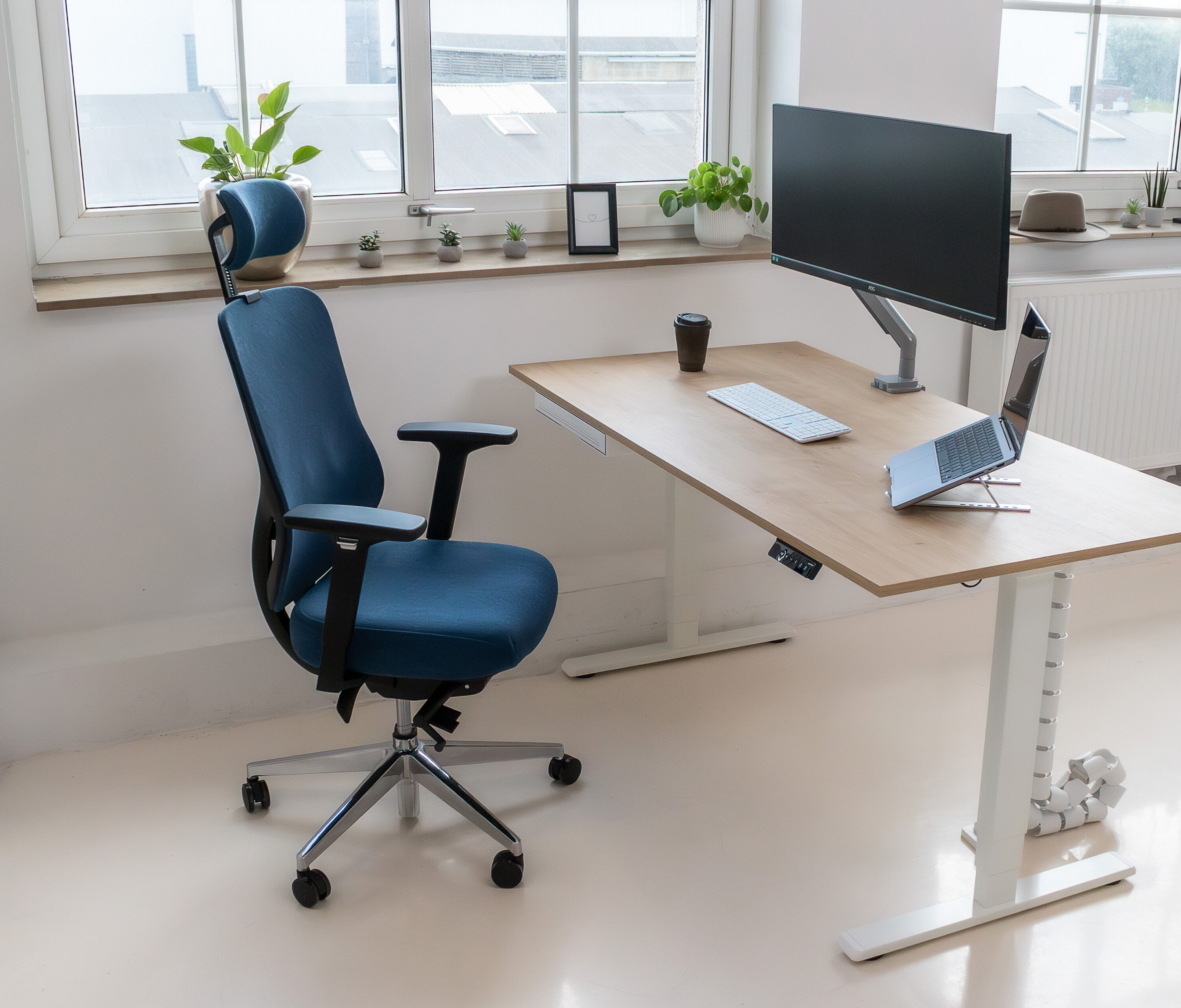 Sedia girevole da ufficio SENTA - Molla & Altezza seduta: Normale, altezza seduta 45 - 55 cm | Colore: Verde