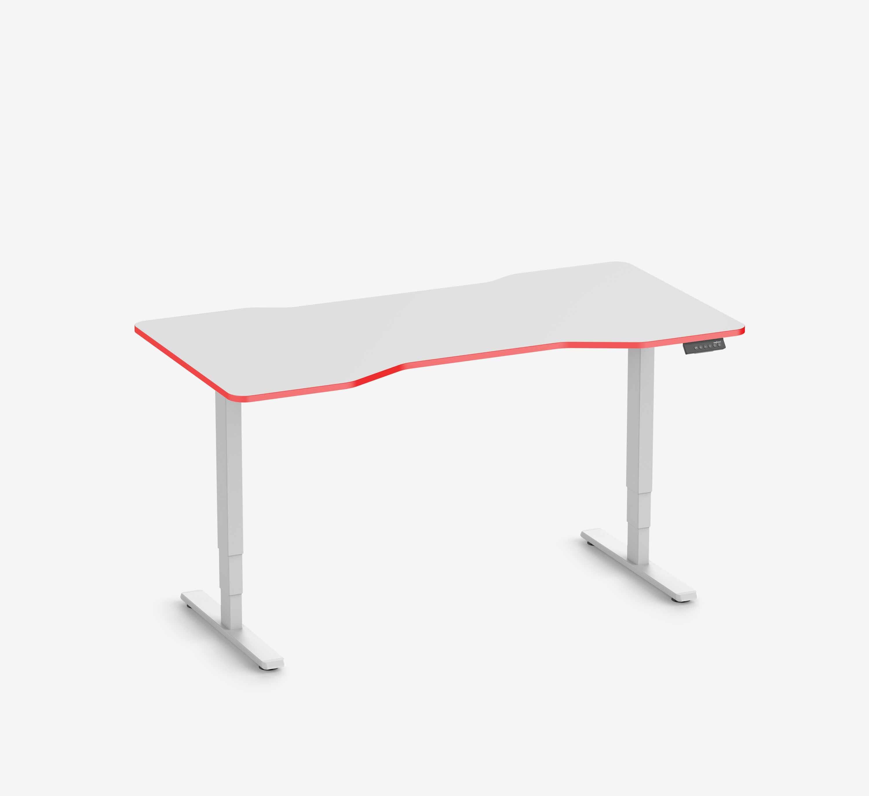 Scrivania da gaming FOKUS - Colore: Nero | Colore bordo: Royal Blue | Forma del piano: Rettangolare | Dimensione: 140x80