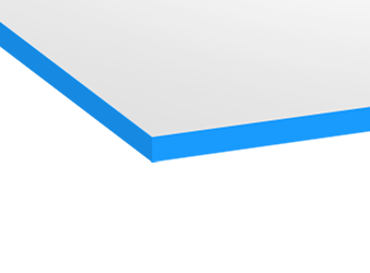 Scrivania da gaming FOKUS - Colore: Bianco | Forma del piano: Rettangolare | Dimensione: 140x80 | Colore bordo: Ocean