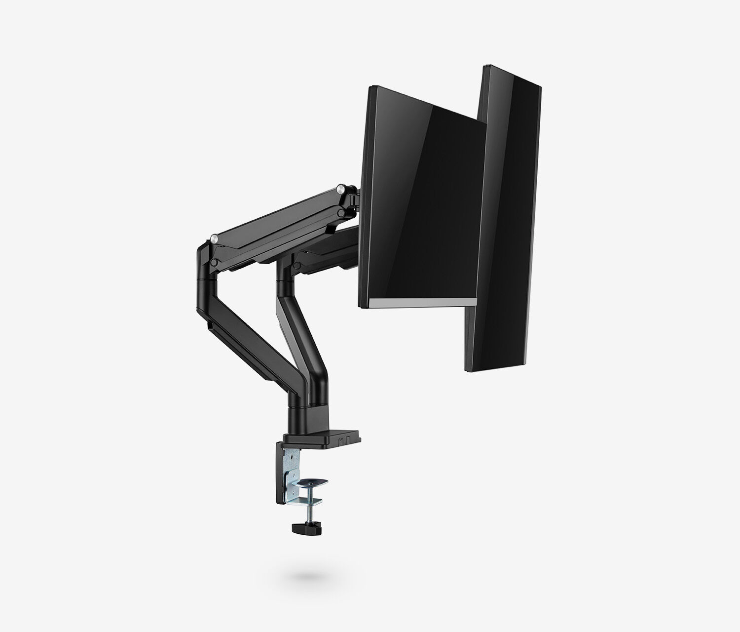 Braccio per monitor con pressione a gas Dual - nero