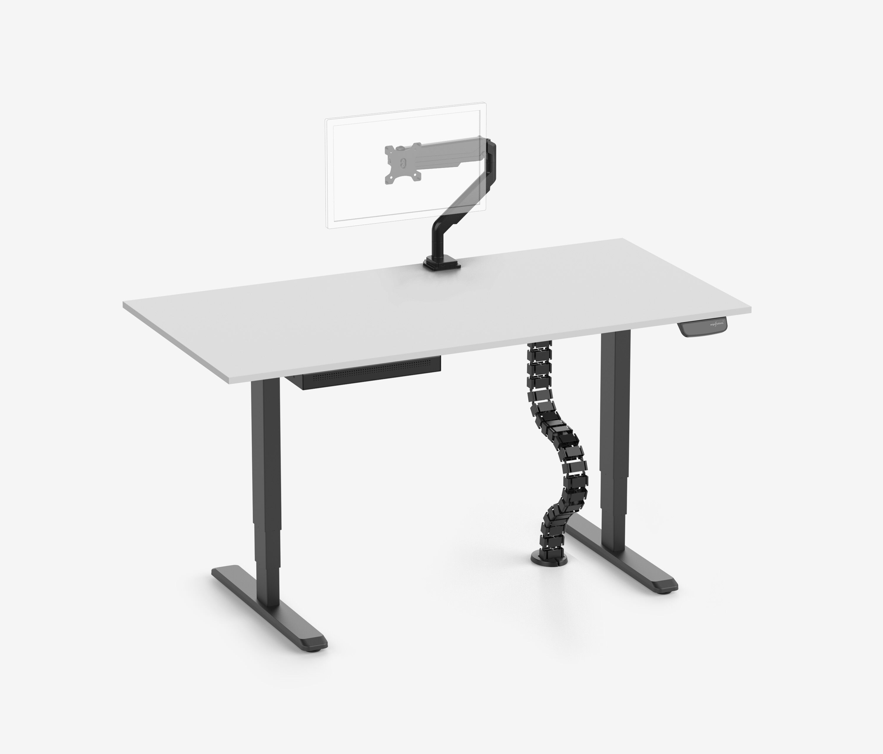 PRIMUS + cassetto Slimline, serpentina per cavi e supporto