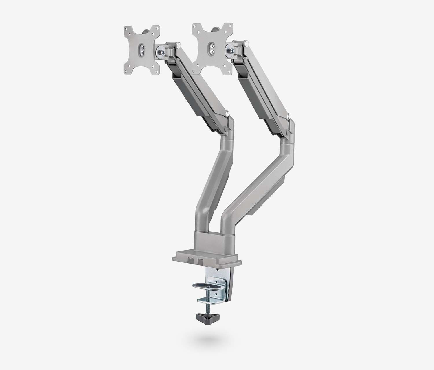 Braccio per monitor con pressione a gas Dual - argento