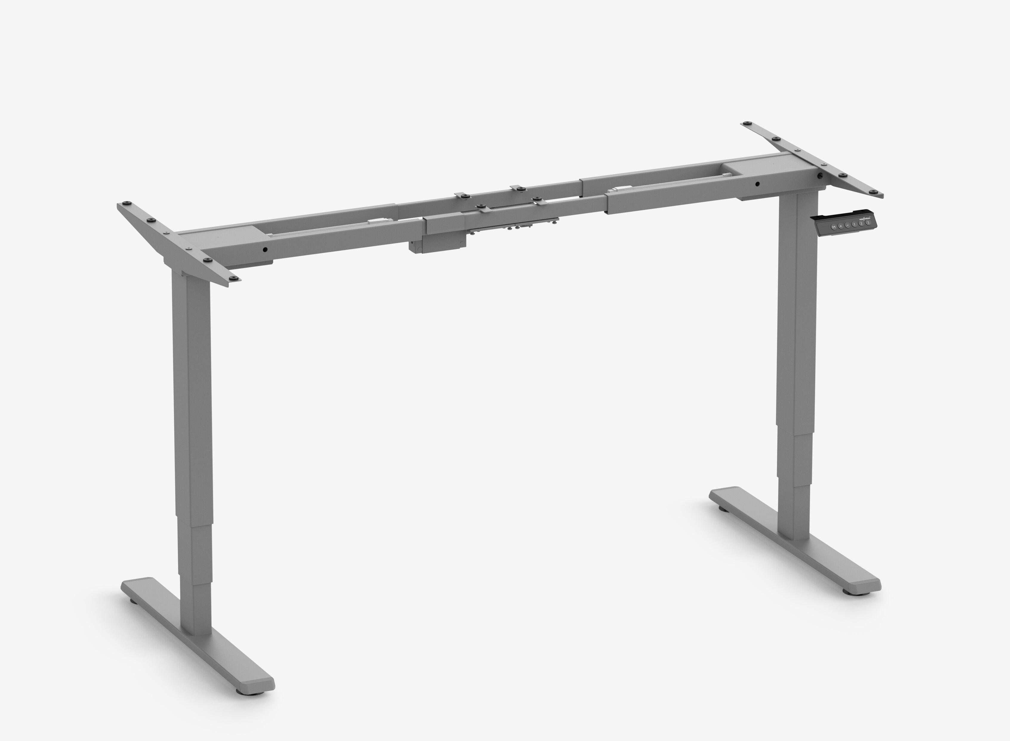 Scrivania FOKUS - Decoro: Bianco top | Struttura: Grigio | Dimensione del piano: 120x70