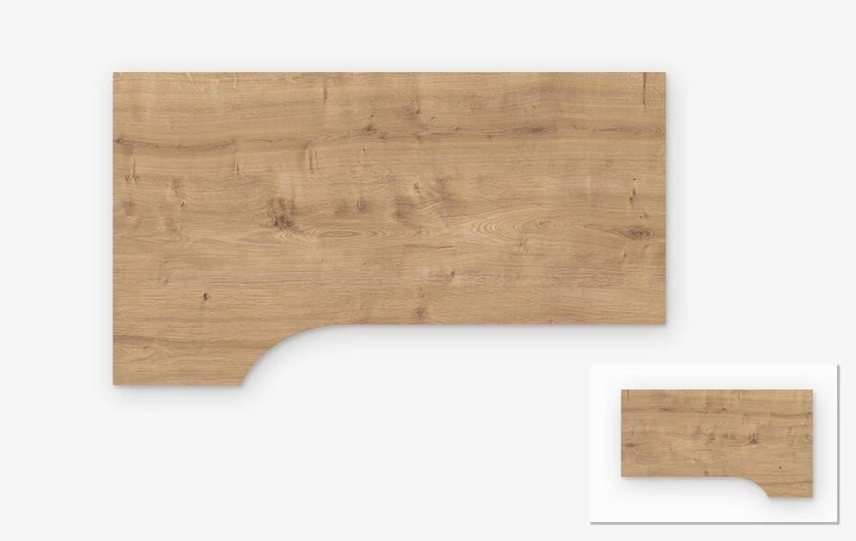 Piano per tavolo a forma libera con decorazione in melamina in 3 misure