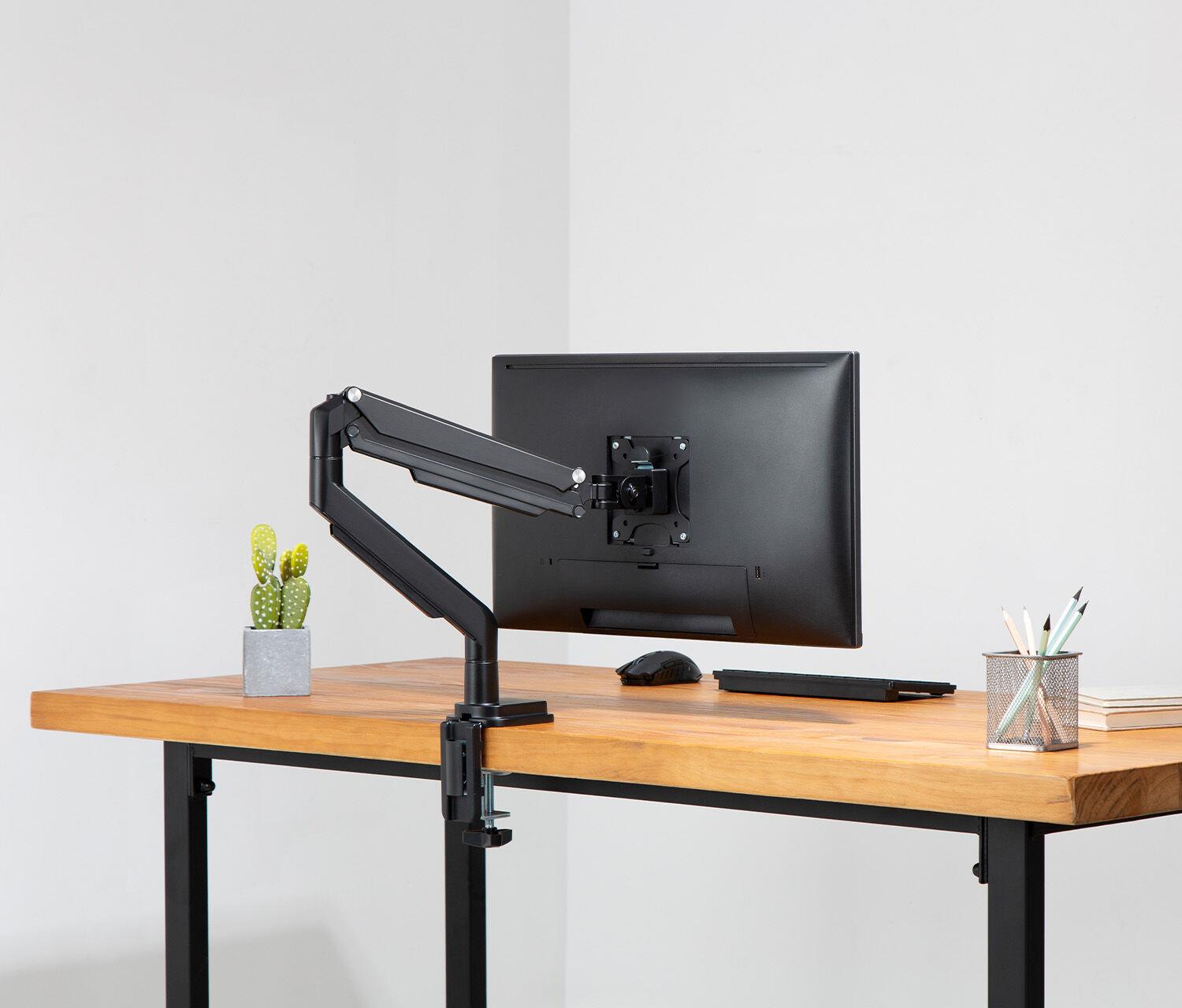 Braccio per monitor con pressione a gas Single - nero