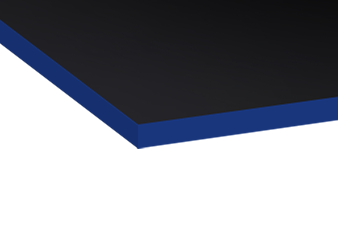 Scrivania da gaming FOKUS - Colore: Nero | Colore bordo: Royal Blue | Forma del piano: Rettangolare | Dimensione: 140x80