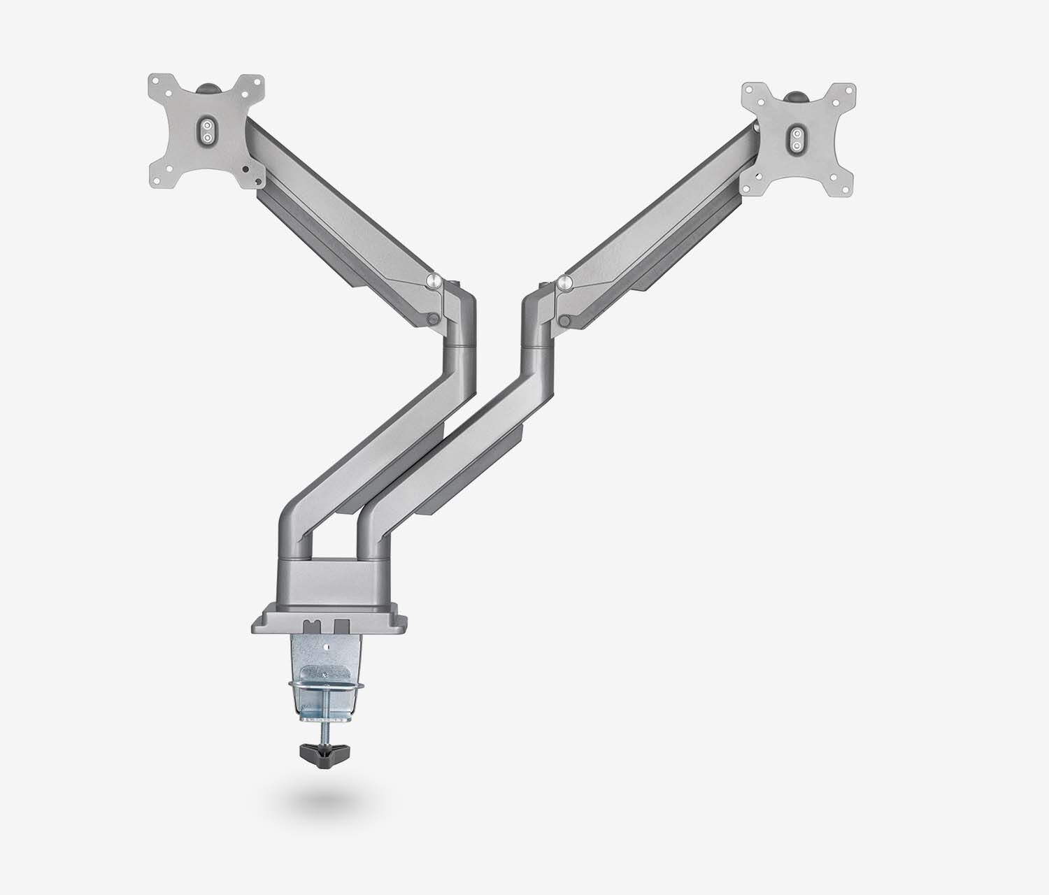 Braccio per monitor con pressione a gas Dual - argento