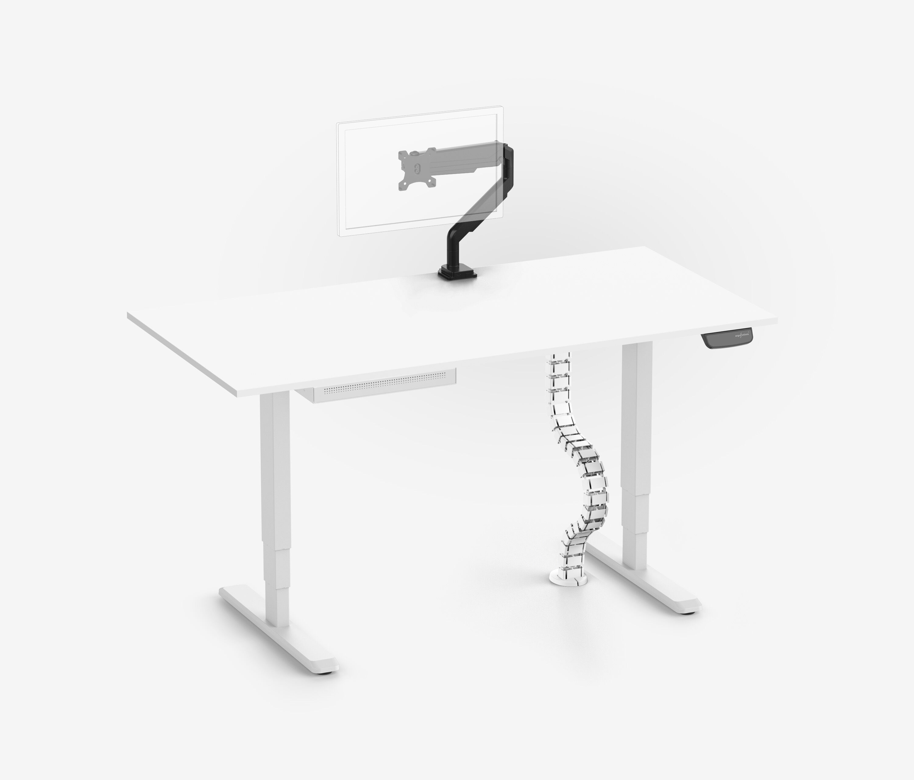 PRIMUS + cassetto Slimline, serpentina per cavi e supporto