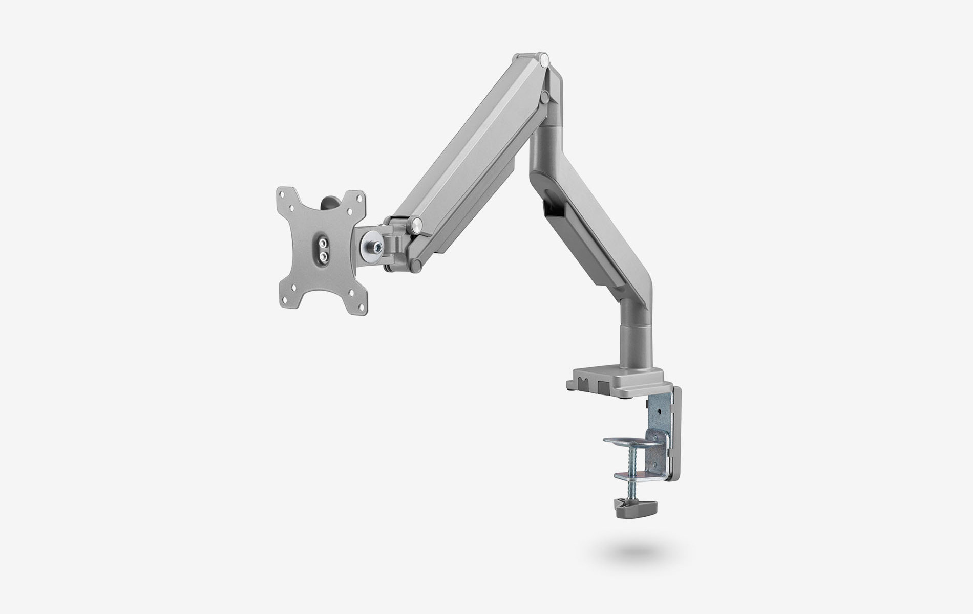 Braccio per monitor con pressione gas Single - argento