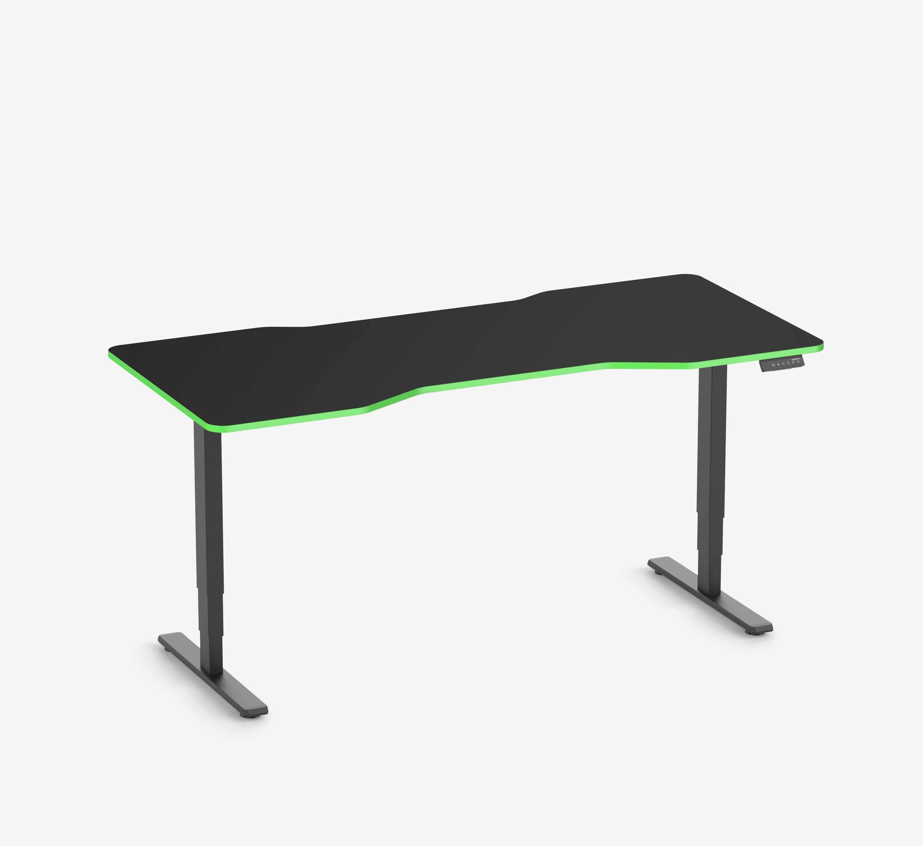 Scrivania da gaming FOKUS - Colore: Nero | Colore bordo: Royal Blue | Forma del piano: Rettangolare | Dimensione: 140x80