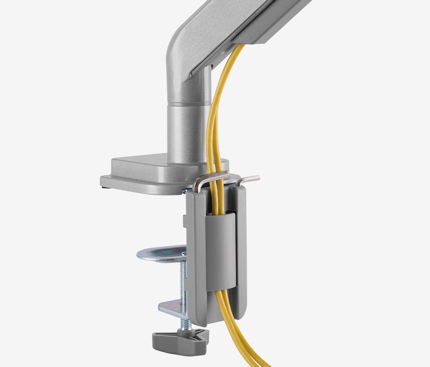 Braccio per monitor con pressione gas Single - argento