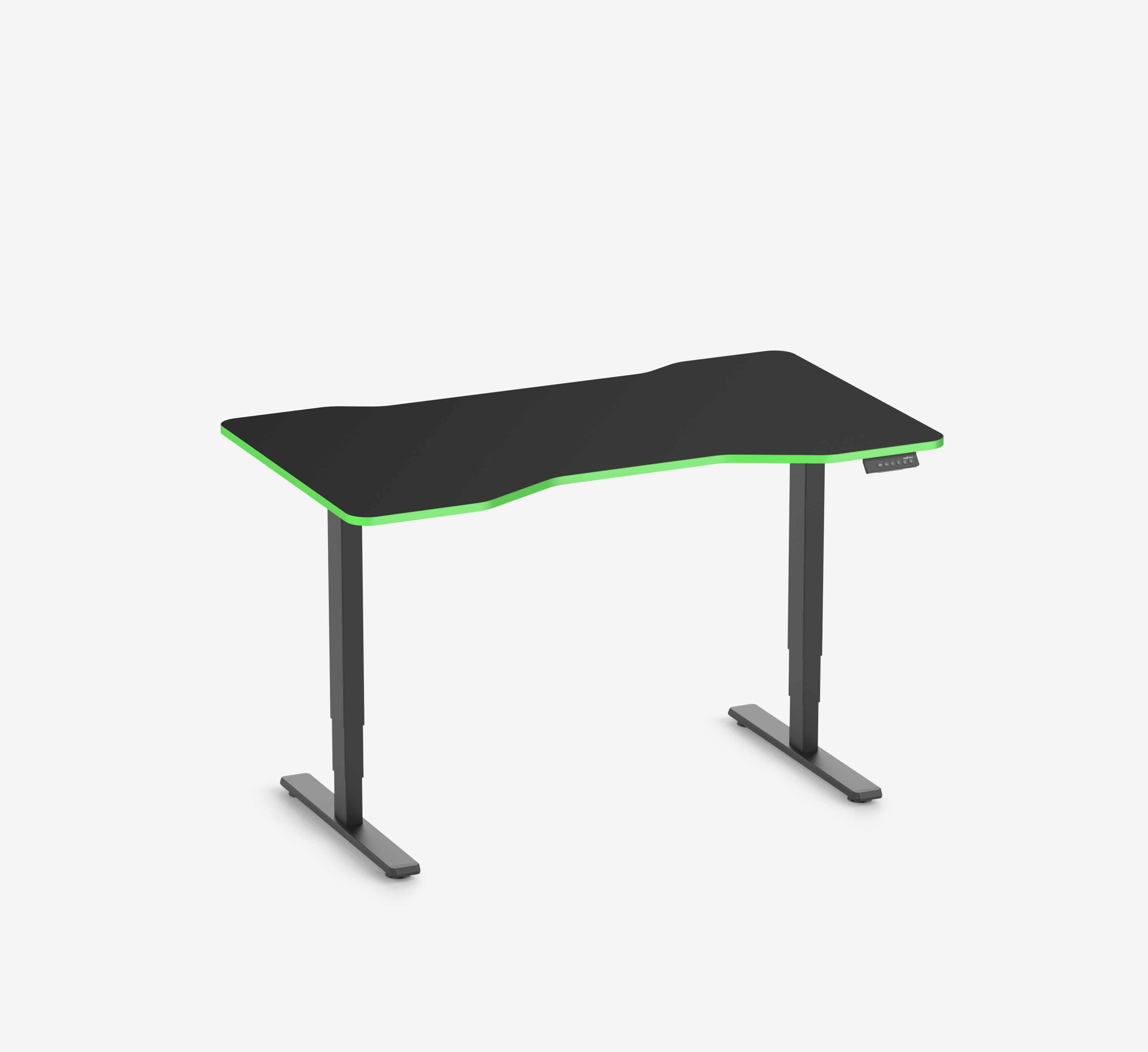 Scrivania da gaming FOKUS - Colore: Nero | Colore bordo: Royal Blue | Forma del piano: Rettangolare | Dimensione: 140x80