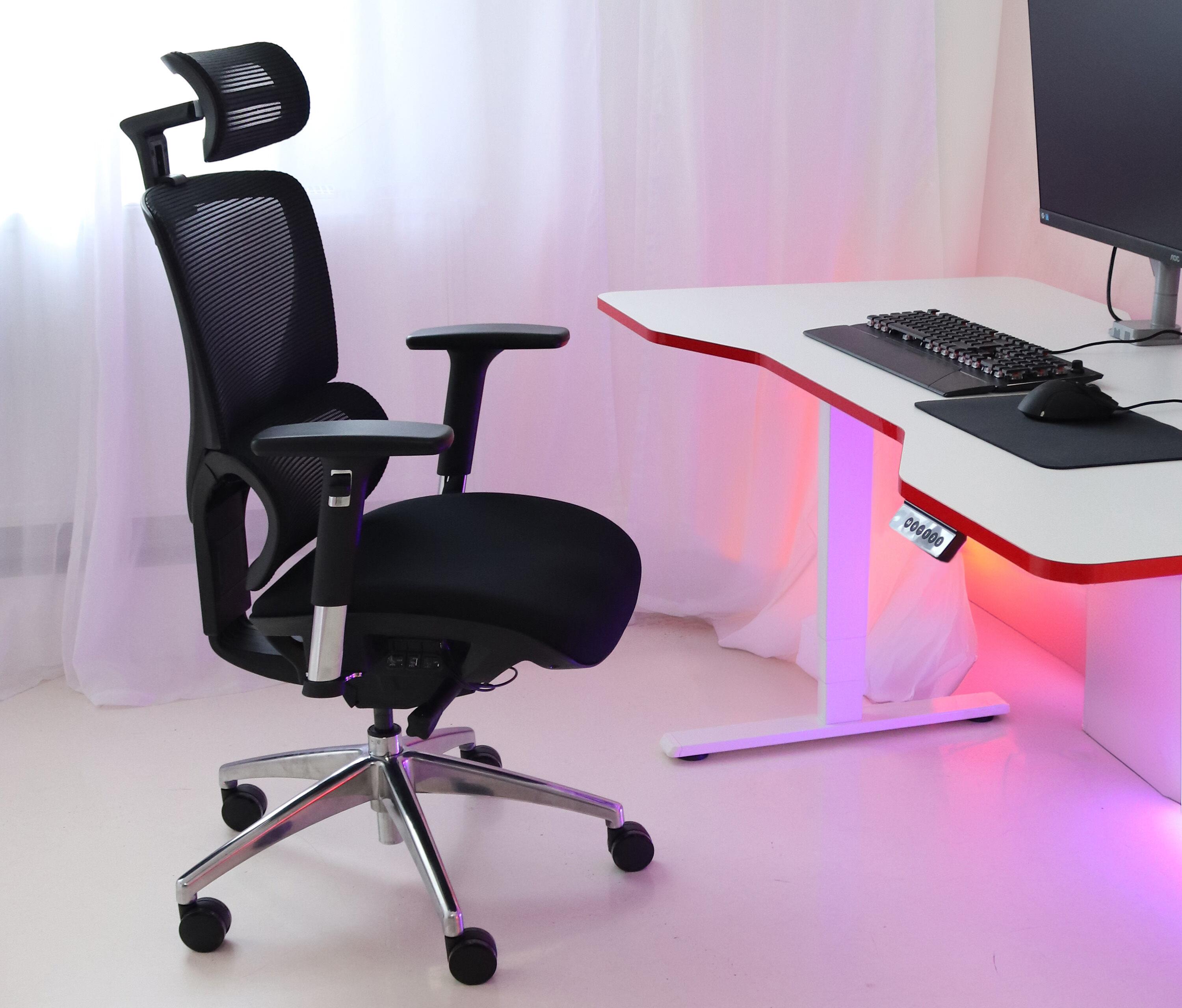 Sedia girevole da ufficio SENTA FX - Colore: Grigio | Molla & Altezza seduta: Normale, altezza seduta 50 - 60 cm | Base a croce: Alu poliert