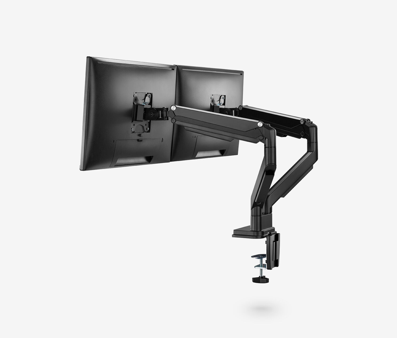 Braccio per monitor con pressione a gas Dual - nero