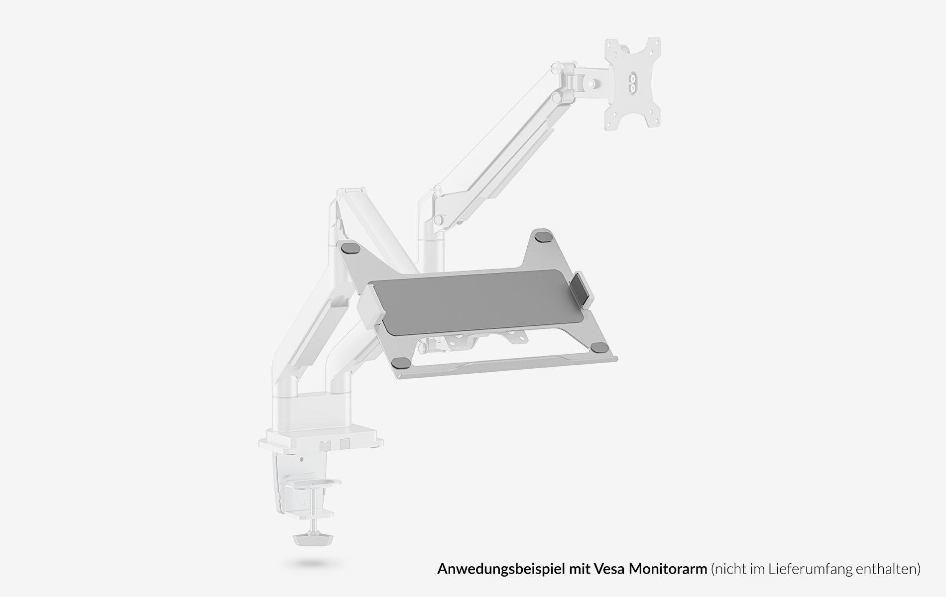 Supporto per laptop per bracci monitor VESA