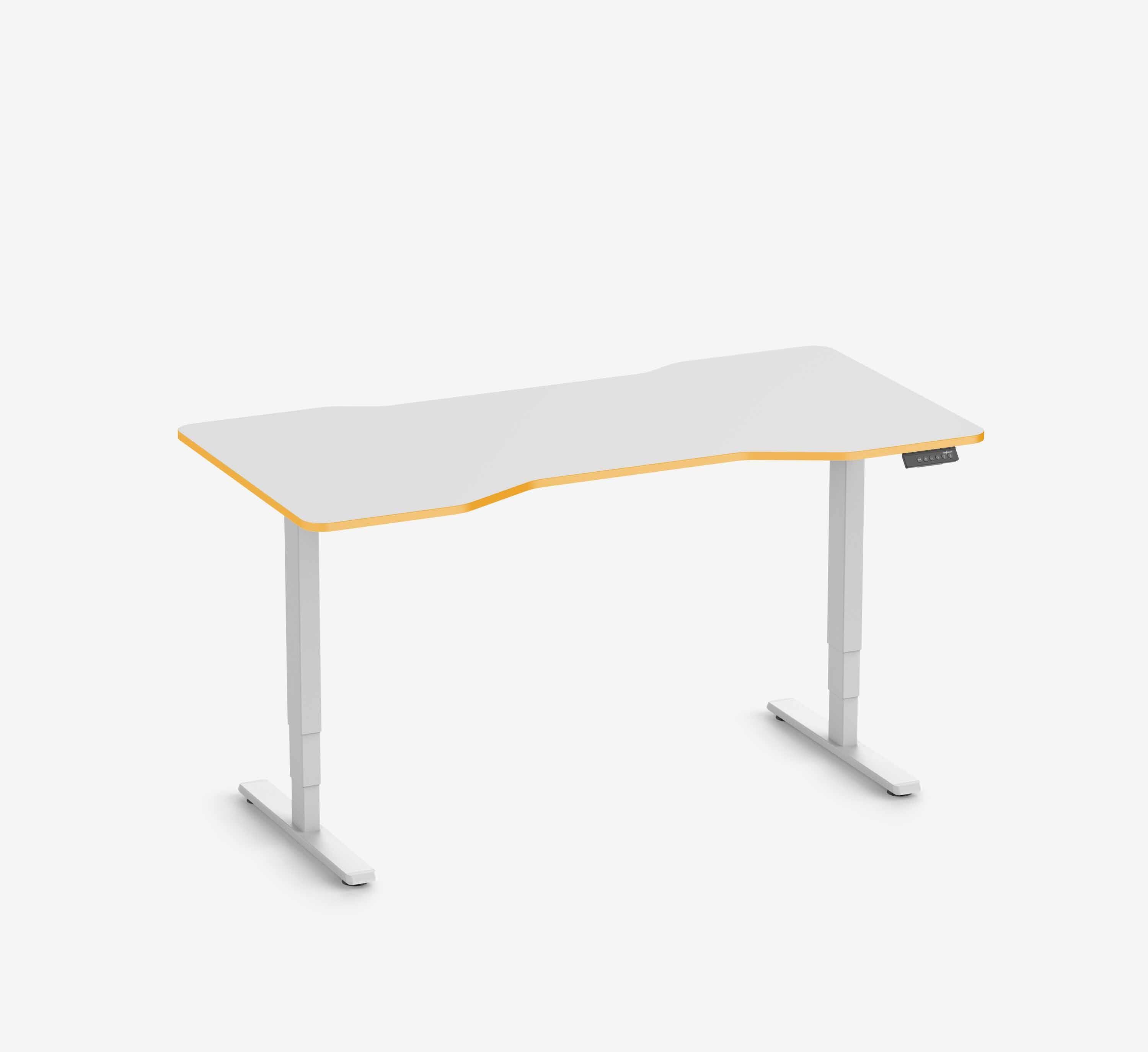 Scrivania da gaming FOKUS - Colore: Nero | Colore bordo: Royal Blue | Forma del piano: Rettangolare | Dimensione: 140x80