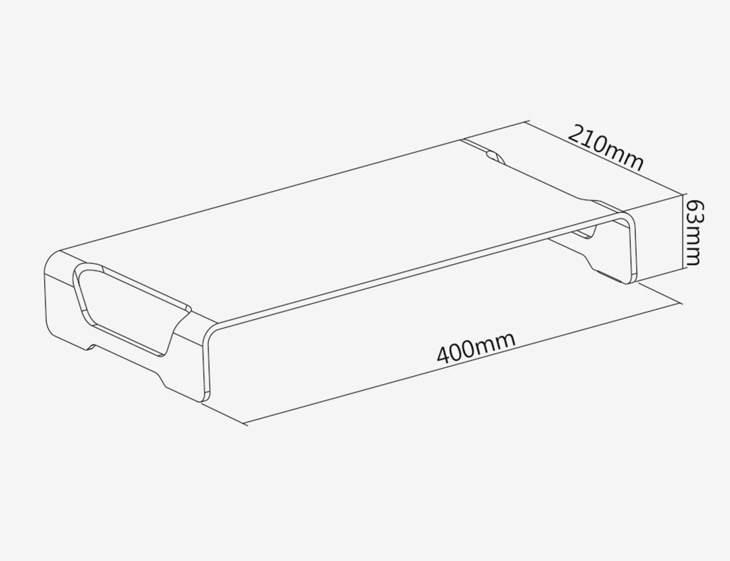 Rialzo per monitor in alluminio