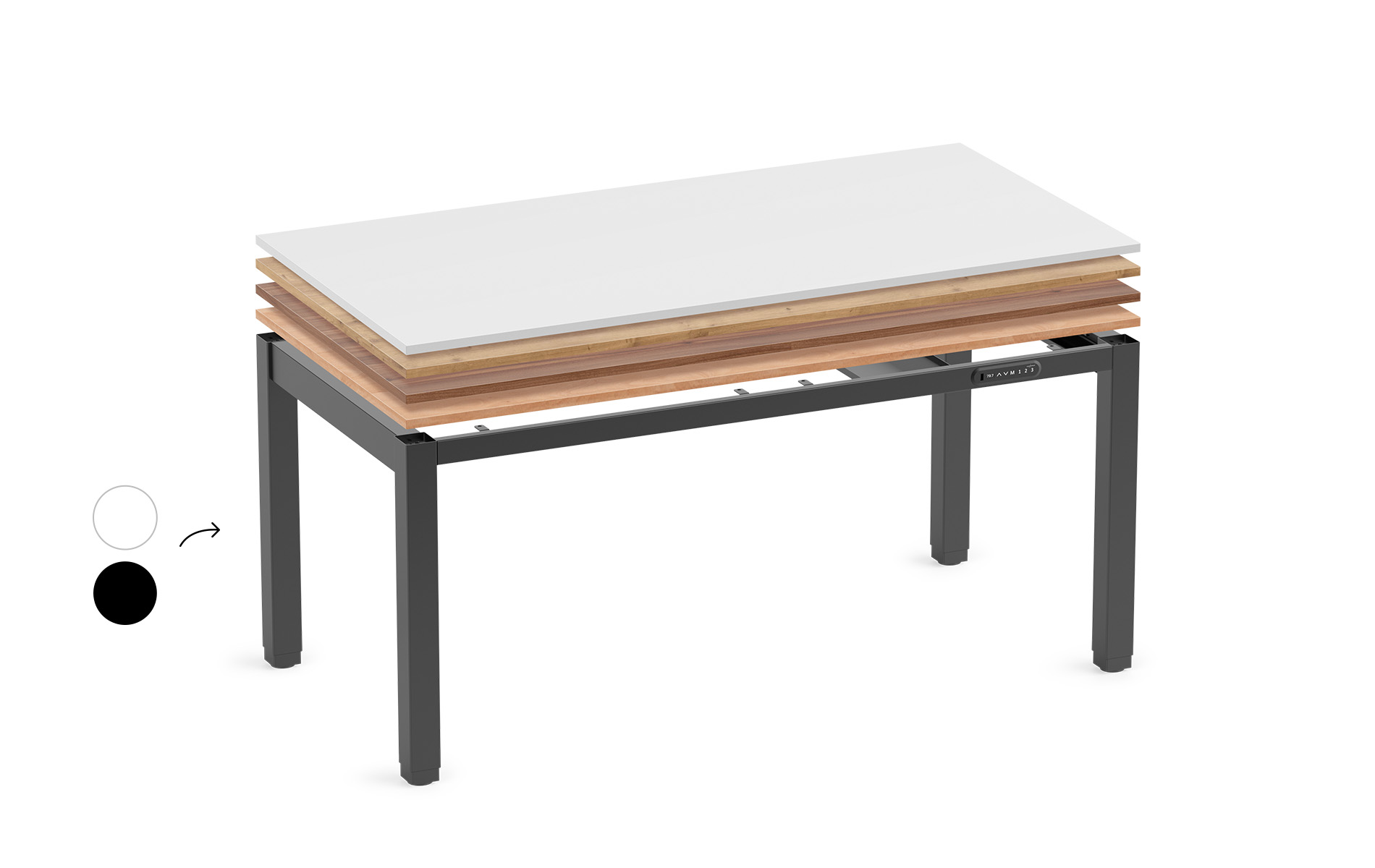 SCRIVANIA PRIMUS A 4 GAMBE – DISPONIBILE IN 72 VARIANTI