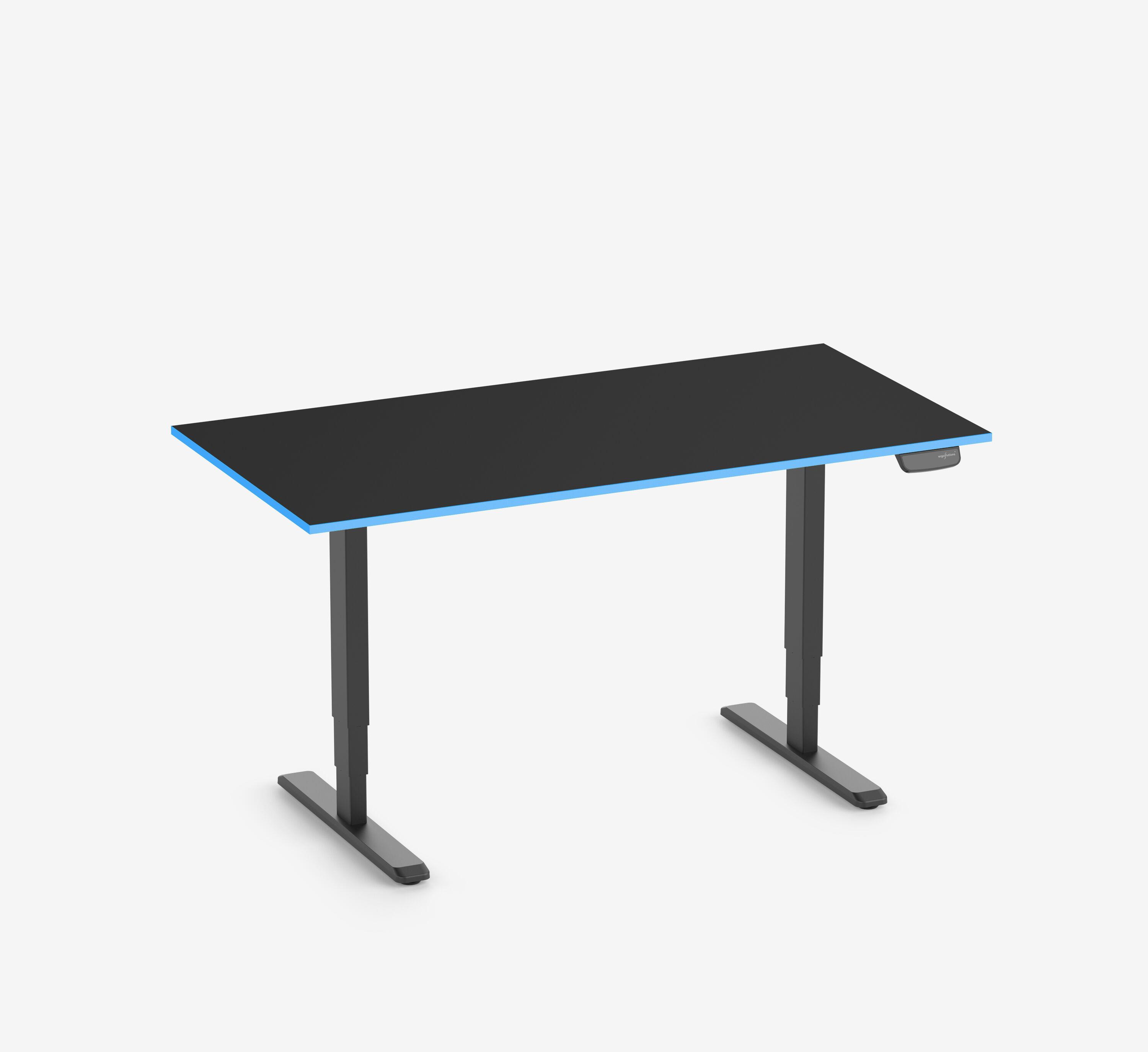 Scrivania da gaming PRIMUS - Colore: Bianco | Dimensione: 140x80 | Forma del piano: Rettangolare | Superficie: Classico | Colore bordo: Yellow Cab