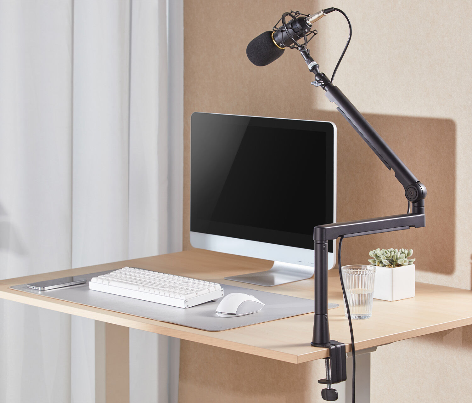 Braccio per microfono/webcam a 3 snodi