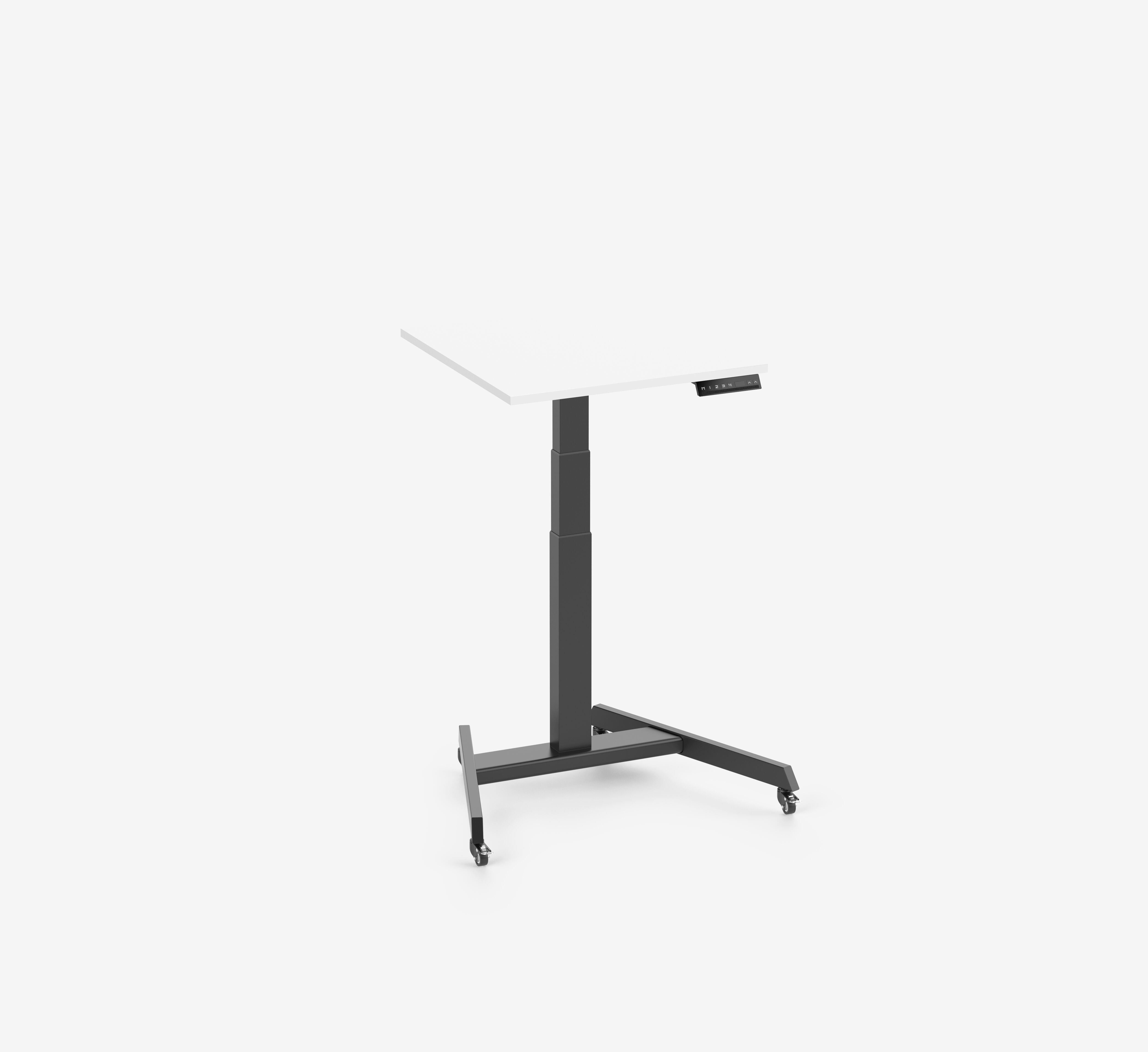 Scrivania Single FOKUS - Colore: Nero | Decoro: Bianco | Dimensione: 60x60