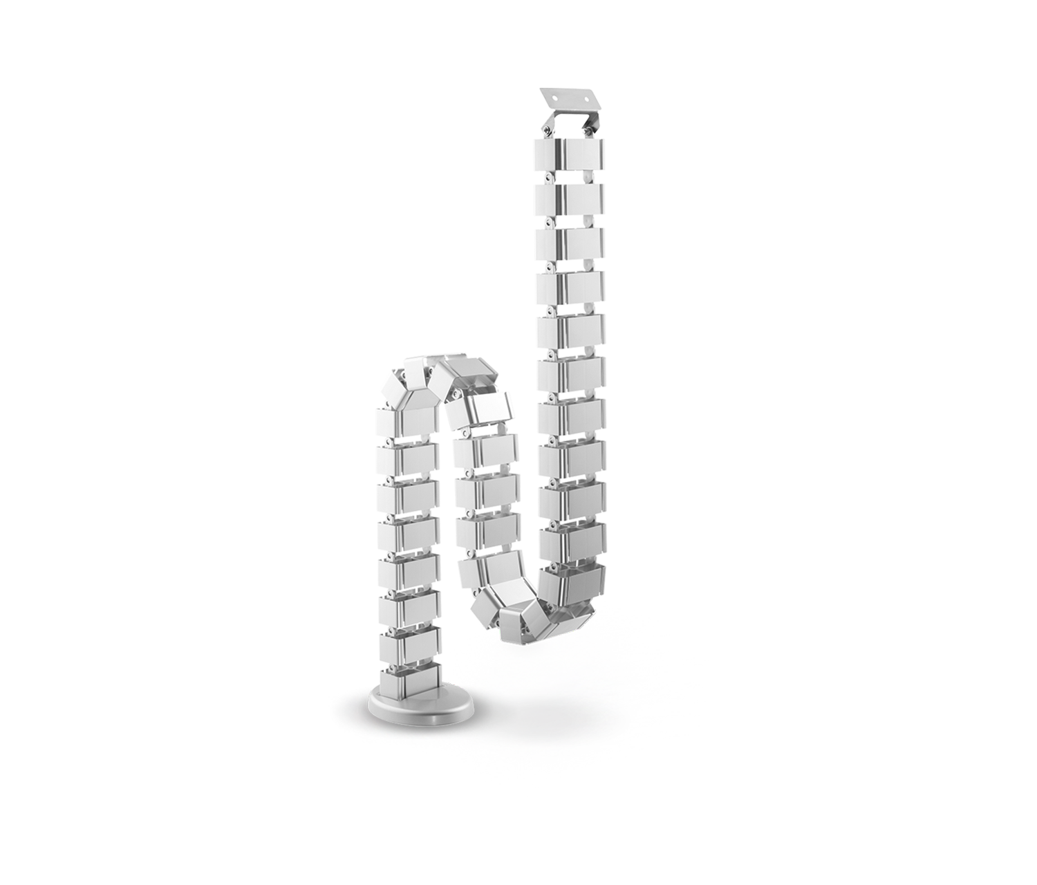 FOKUS Schreibtisch + Steckleistenhalter + Kabelschlange