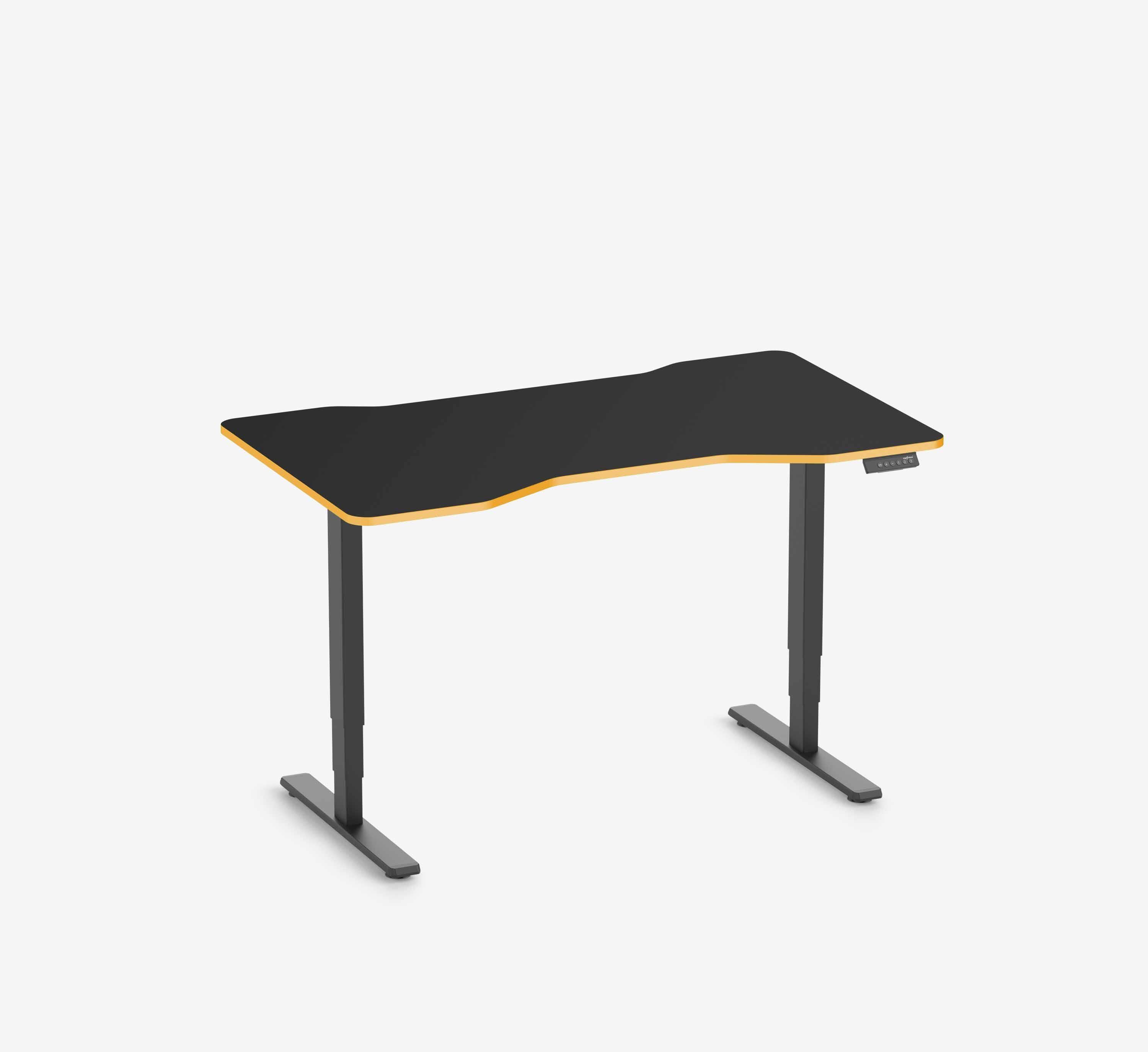 Scrivania da gaming FOKUS - Colore: Nero | Colore bordo: Royal Blue | Forma del piano: Rettangolare | Dimensione: 140x80