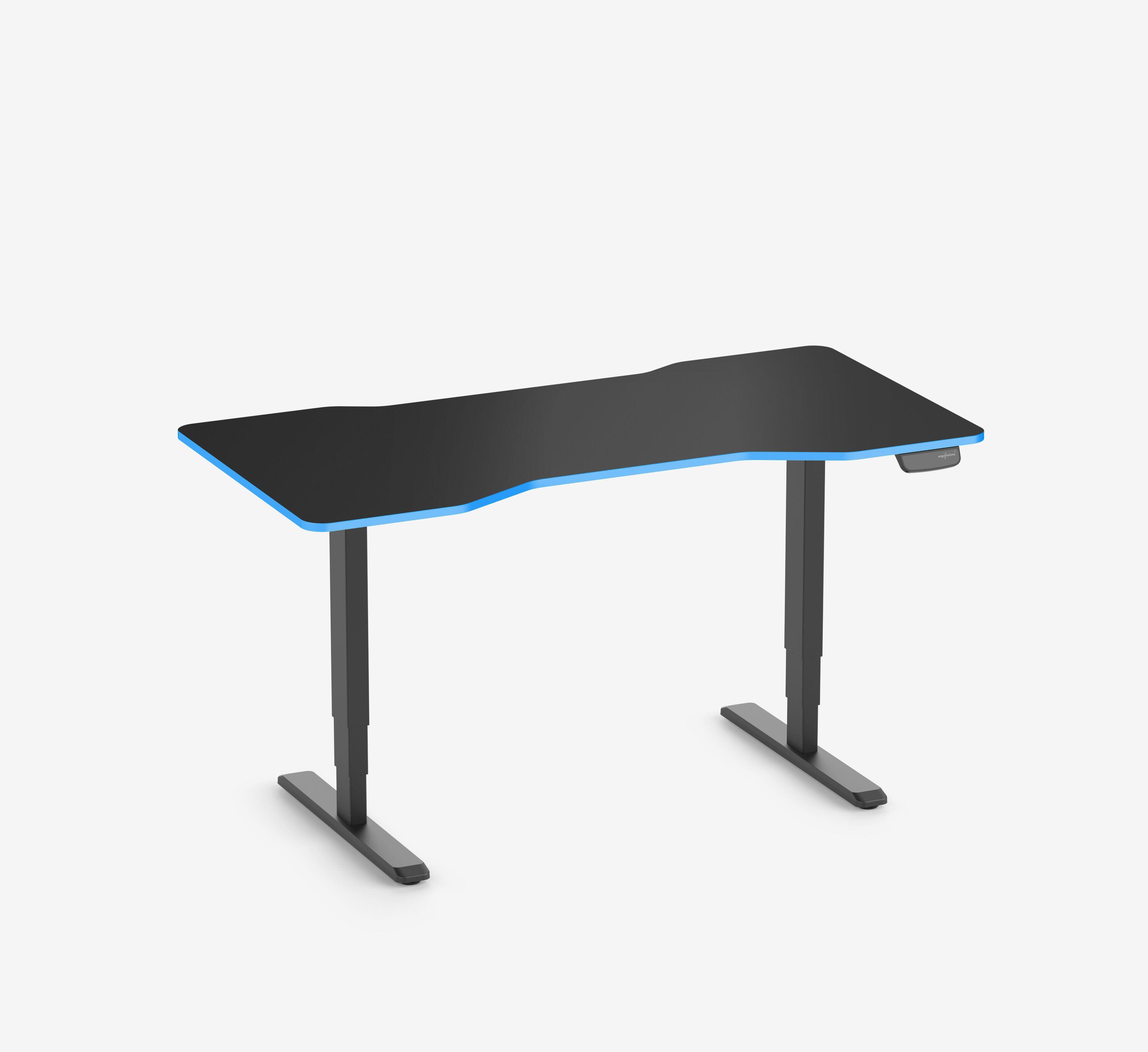 Scrivania da gaming PRIMUS - Colore: Bianco | Dimensione: 140x80 | Forma del piano: Rettangolare | Superficie: Classico | Colore bordo: Yellow Cab