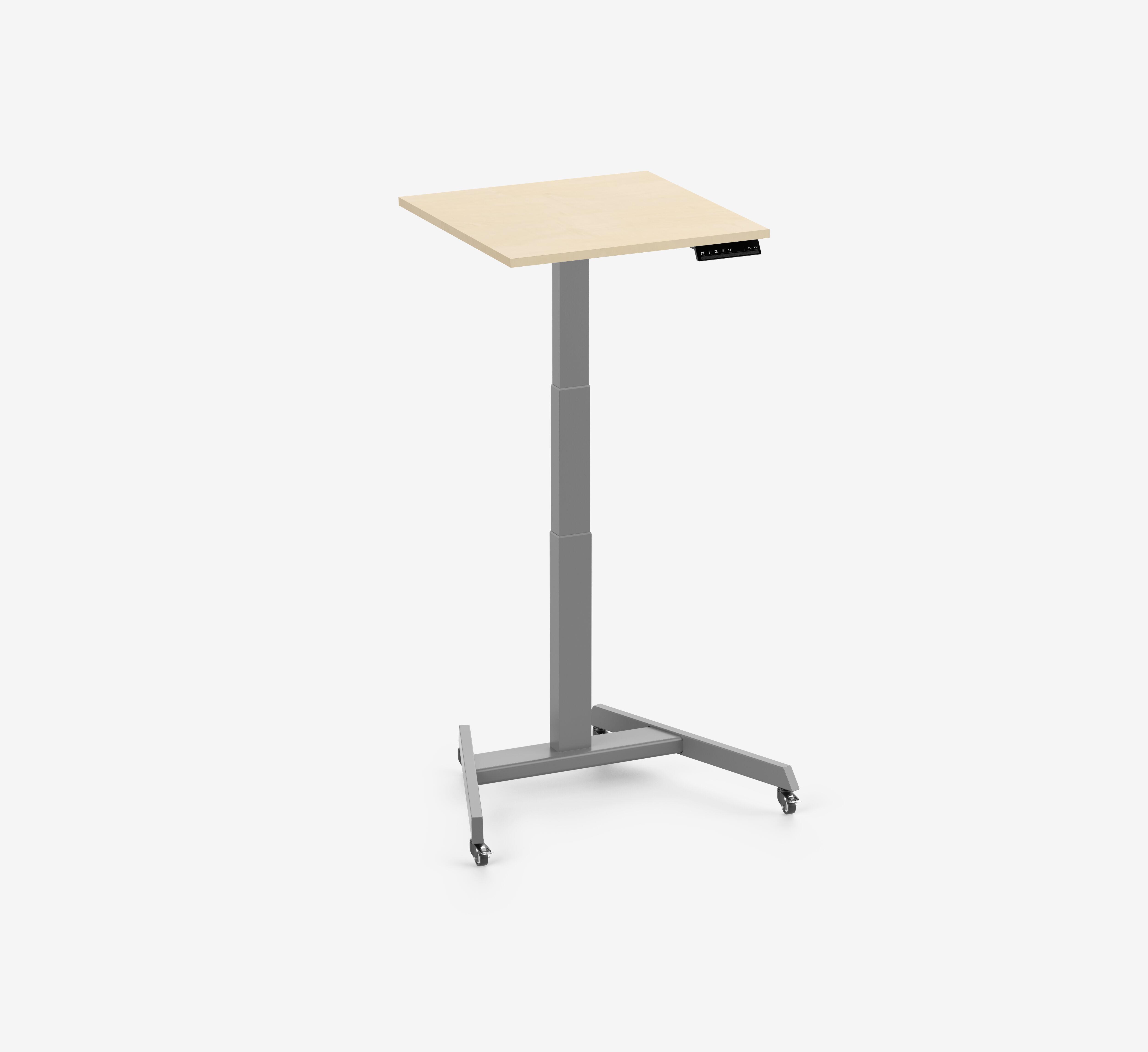 Scrivania Single FOKUS - Decoro: Betulla | Colore: Grigio | Dimensione: 60x60