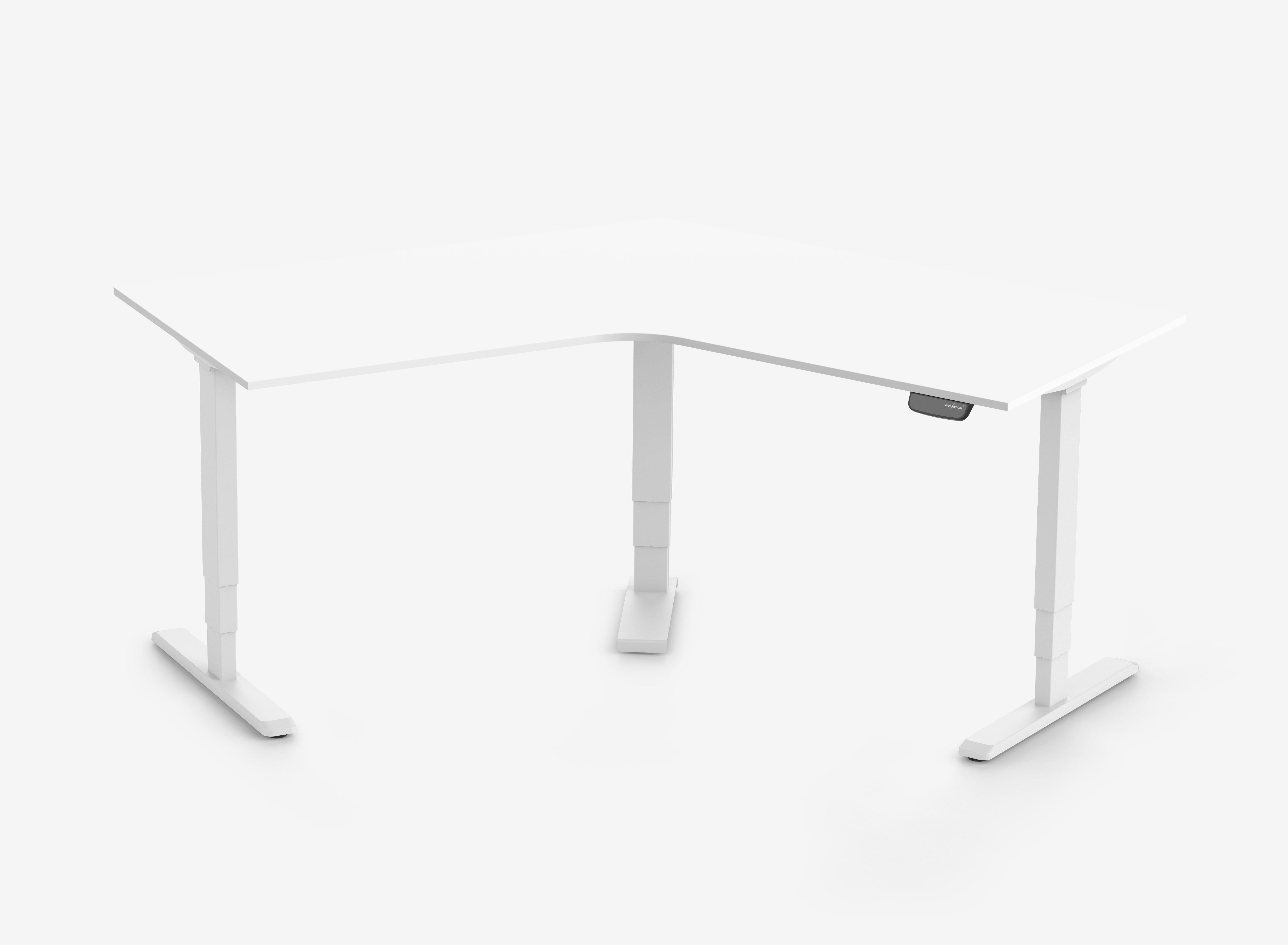 PRIMUS Scrivania angolare a L - Decoro: Bianco top | Dimensione del piano: 140x80 | Struttura: Bianco