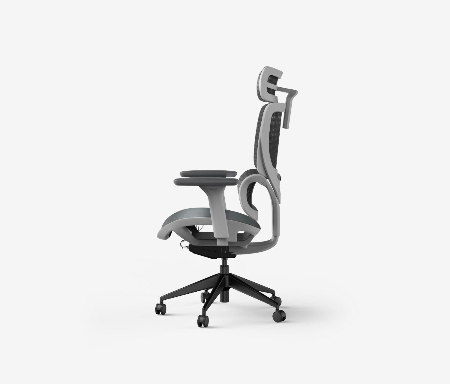 Sedia girevole da ufficio SENTA FX - Colore: Grigio | Molla & Altezza seduta: Normale, altezza seduta 50 - 60 cm | Base a croce: Schwarz
