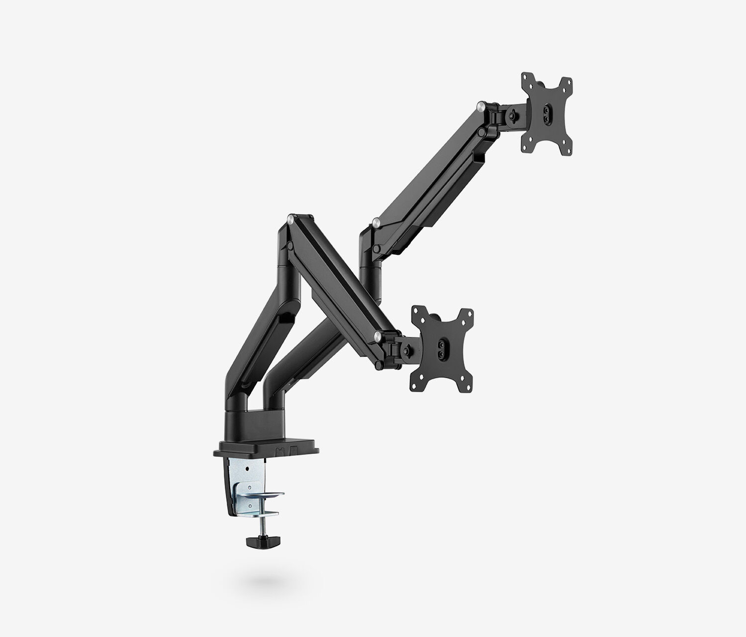 Braccio per monitor con pressione a gas Dual - nero