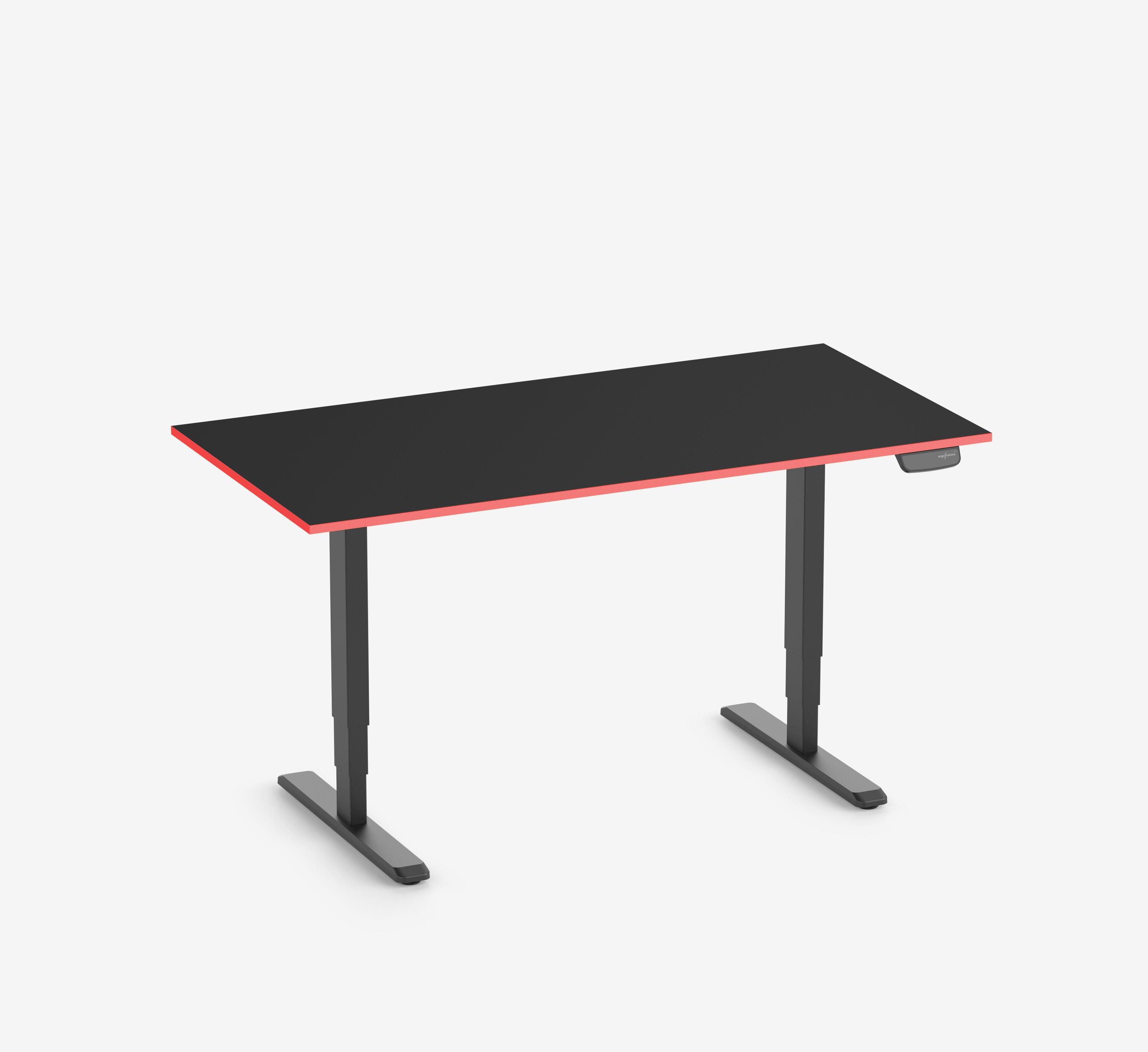 Scrivania da gaming PRIMUS - Colore: Bianco | Dimensione: 140x80 | Forma del piano: Rettangolare | Superficie: Classico | Colore bordo: Yellow Cab