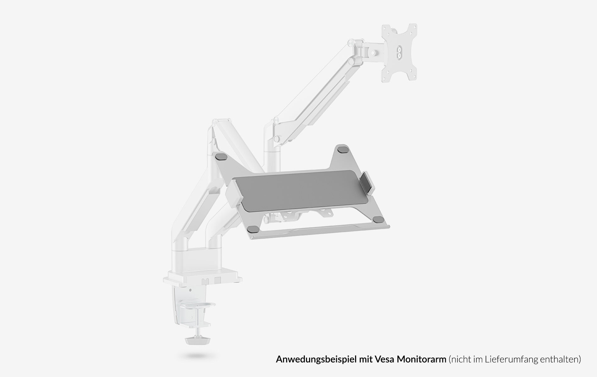 Supporto per laptop per bracci monitor VESA