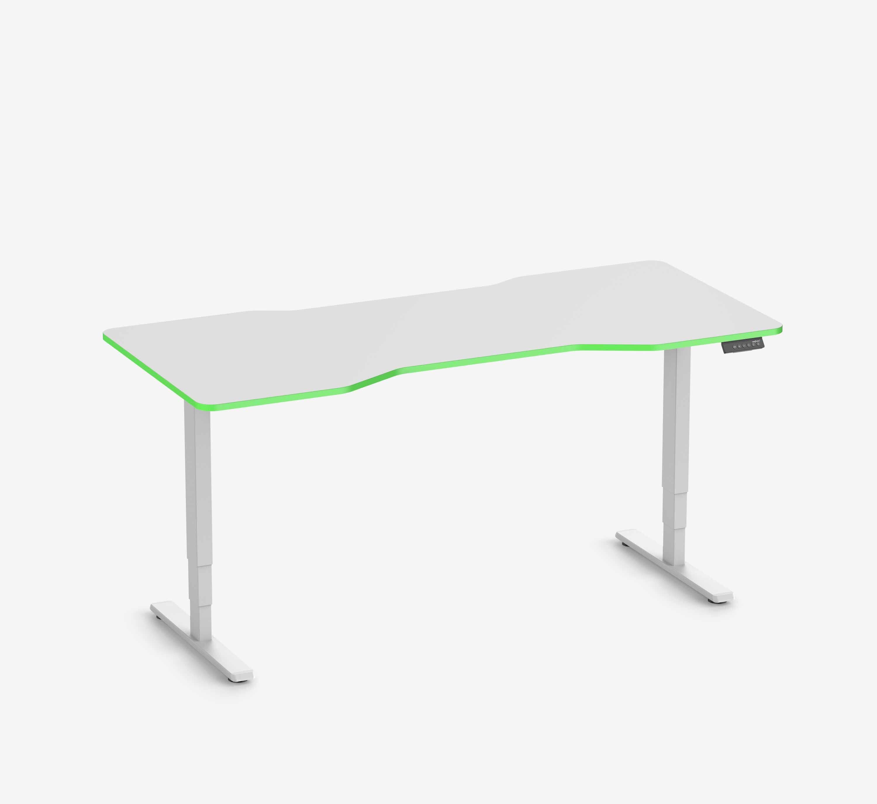 Scrivania da gaming FOKUS - Colore: Nero | Colore bordo: Royal Blue | Forma del piano: Rettangolare | Dimensione: 140x80