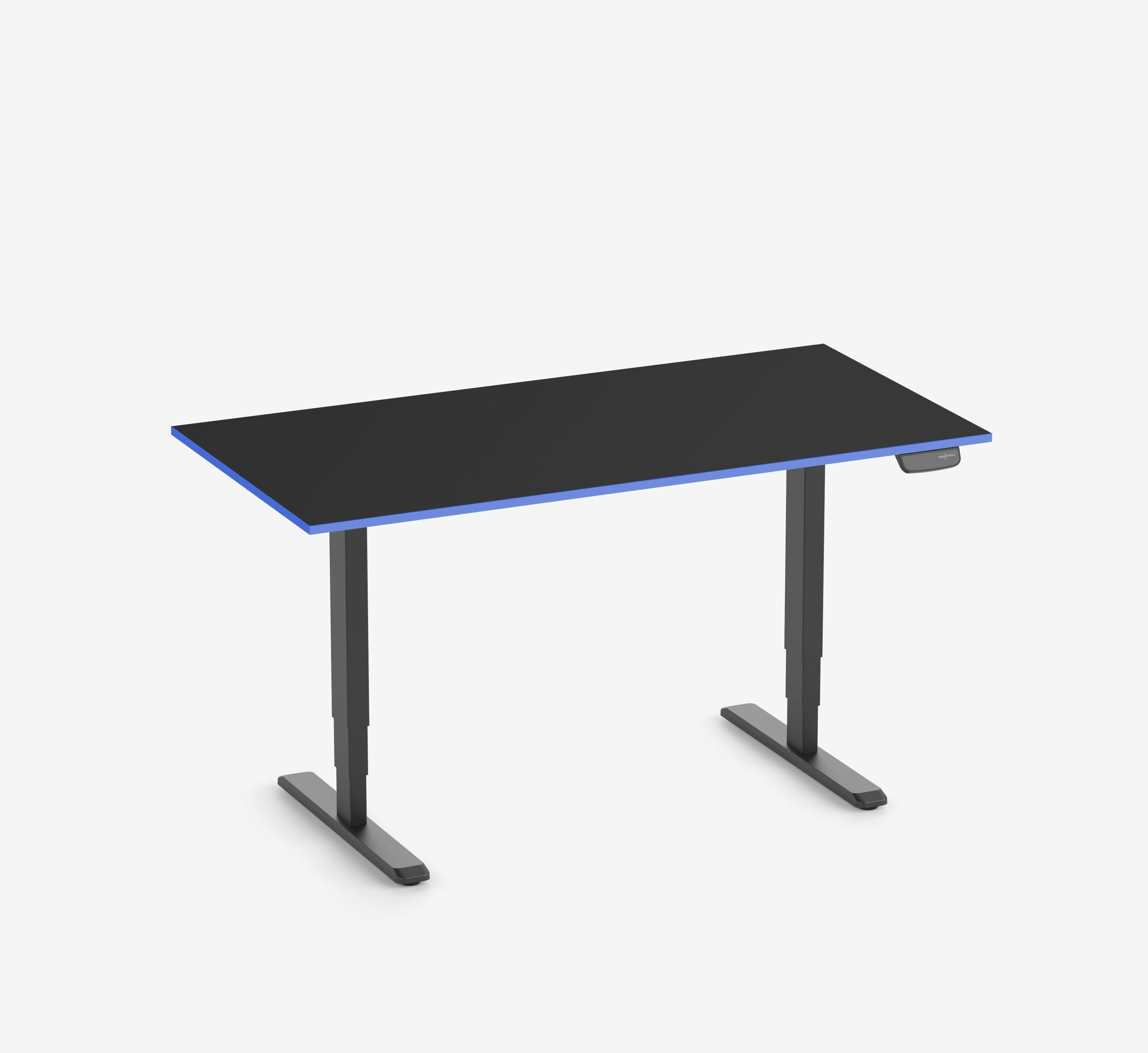 Scrivania da gaming PRIMUS - Colore: Bianco | Dimensione: 140x80 | Forma del piano: Rettangolare | Superficie: Classico | Colore bordo: Yellow Cab