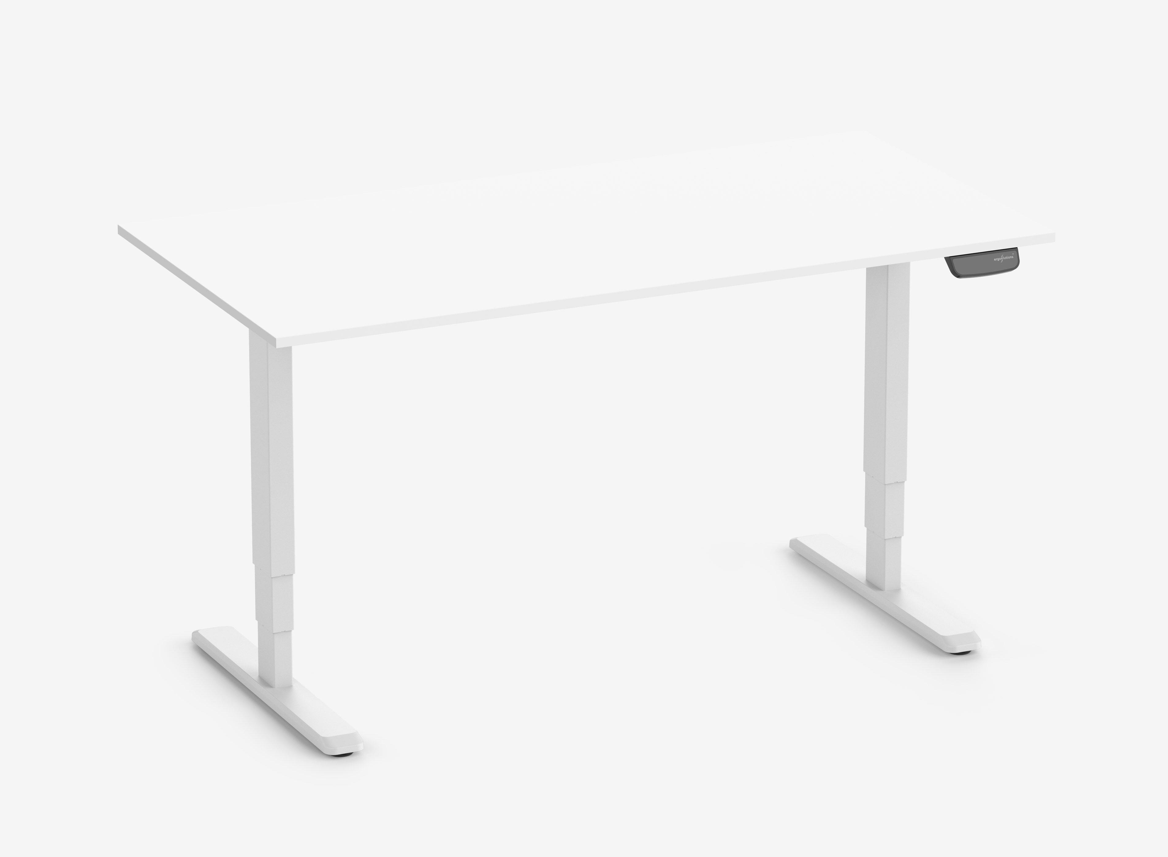 Scrivania PRIMUS - Dimensione: 160x80 | Spessore del piano: 25 mm | Colore: Bianco | Decoro del piano tavolo: Bianco top
