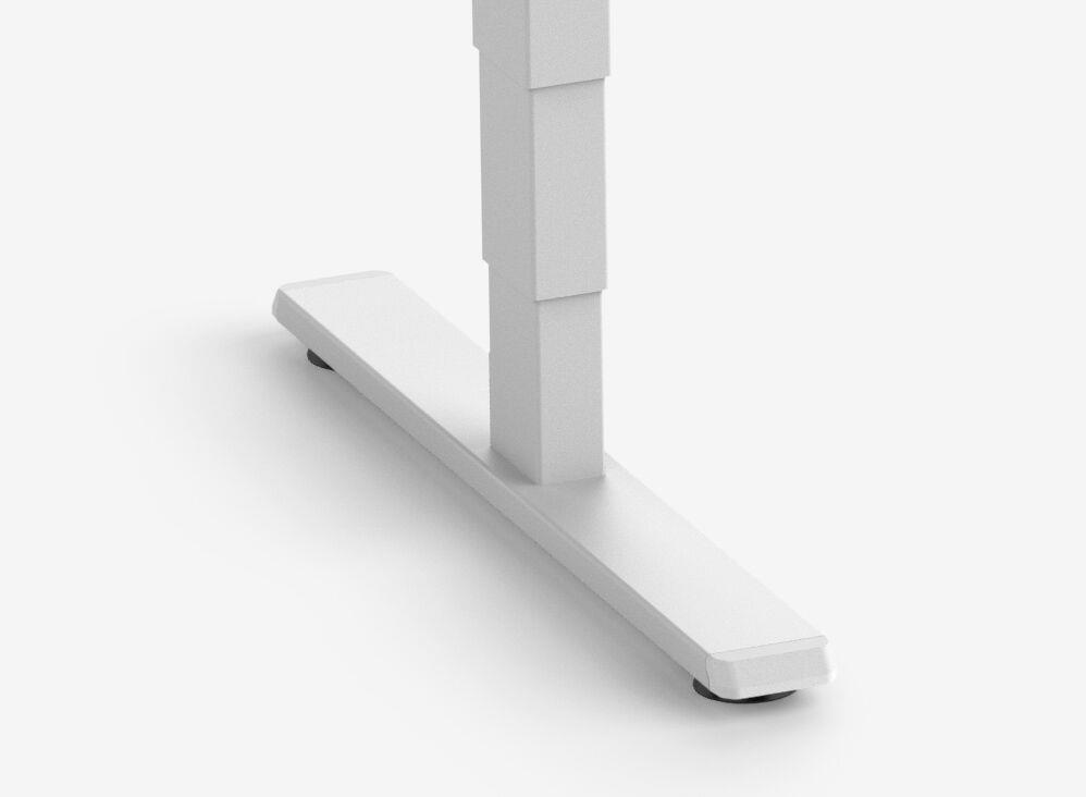 Scrivania da gaming FOKUS - Colore: Bianco | Forma del piano: Rettangolare | Dimensione: 140x80 | Colore bordo: Ocean