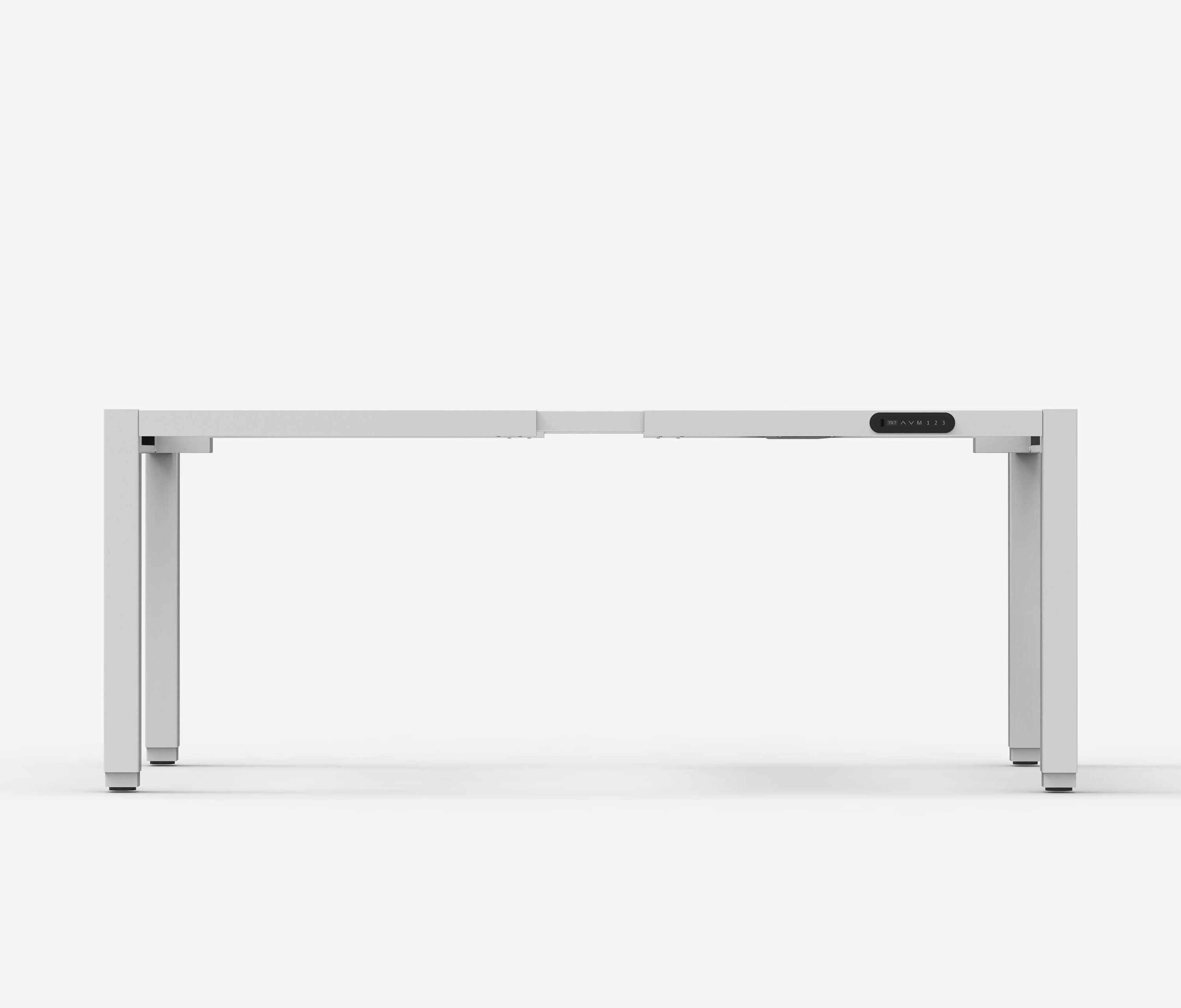 Scrivania PRIMUS a 4 gambe - Colore: Bianco | Dimensione: 160x80 | Decoro: Grigio chiaro