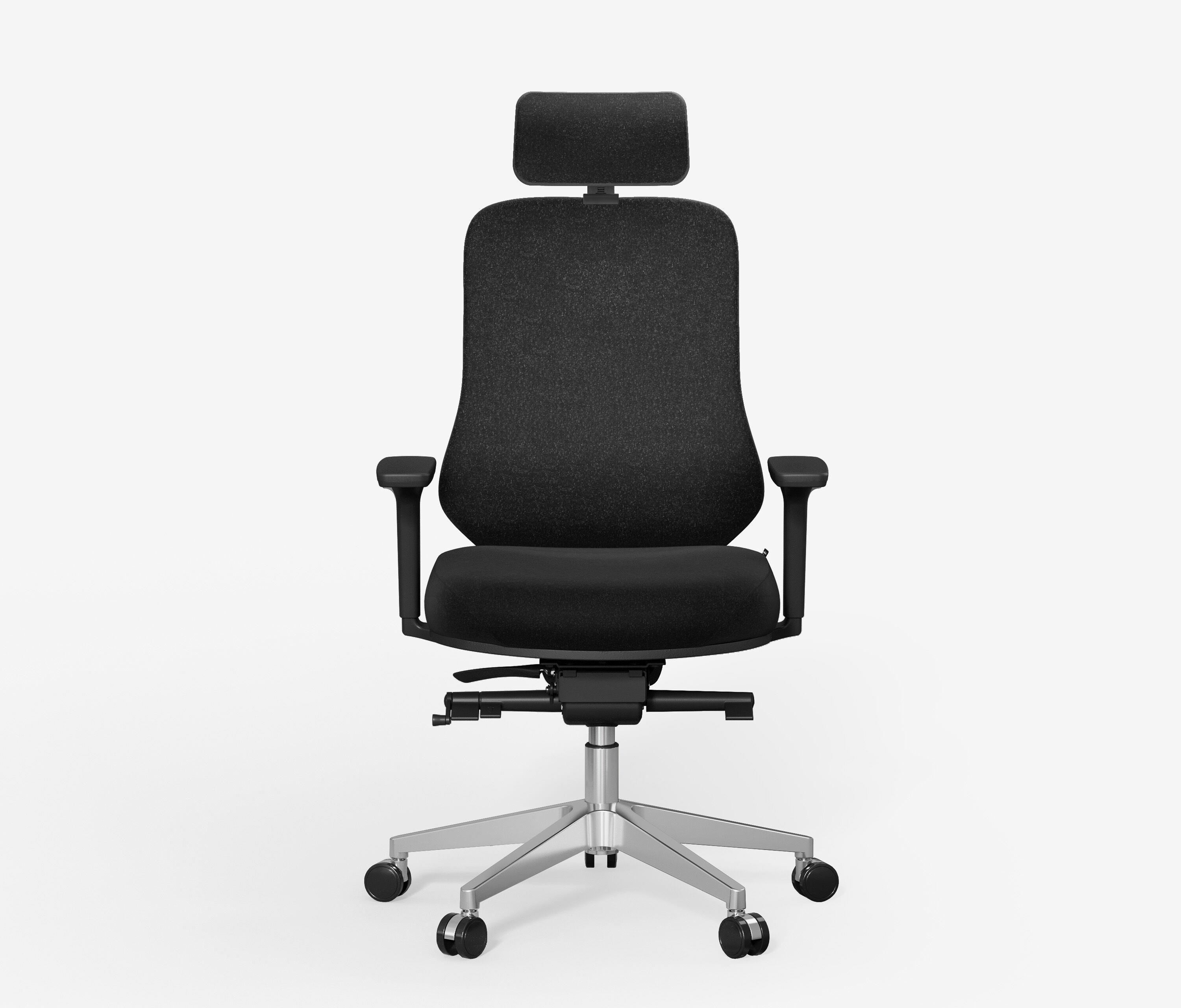 Sedia girevole da ufficio SENTA - Colore: Nero | Molla & Altezza seduta: Alta, altezza seduta 51 - 62 cm
