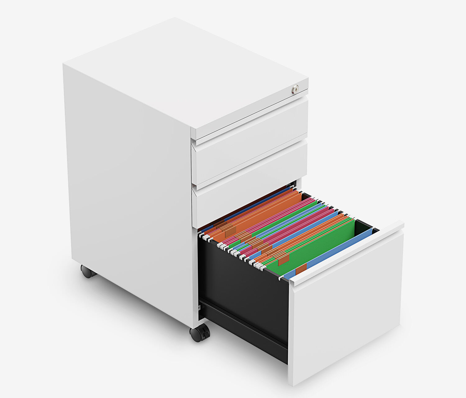 Contenitore a rotelle in metallo