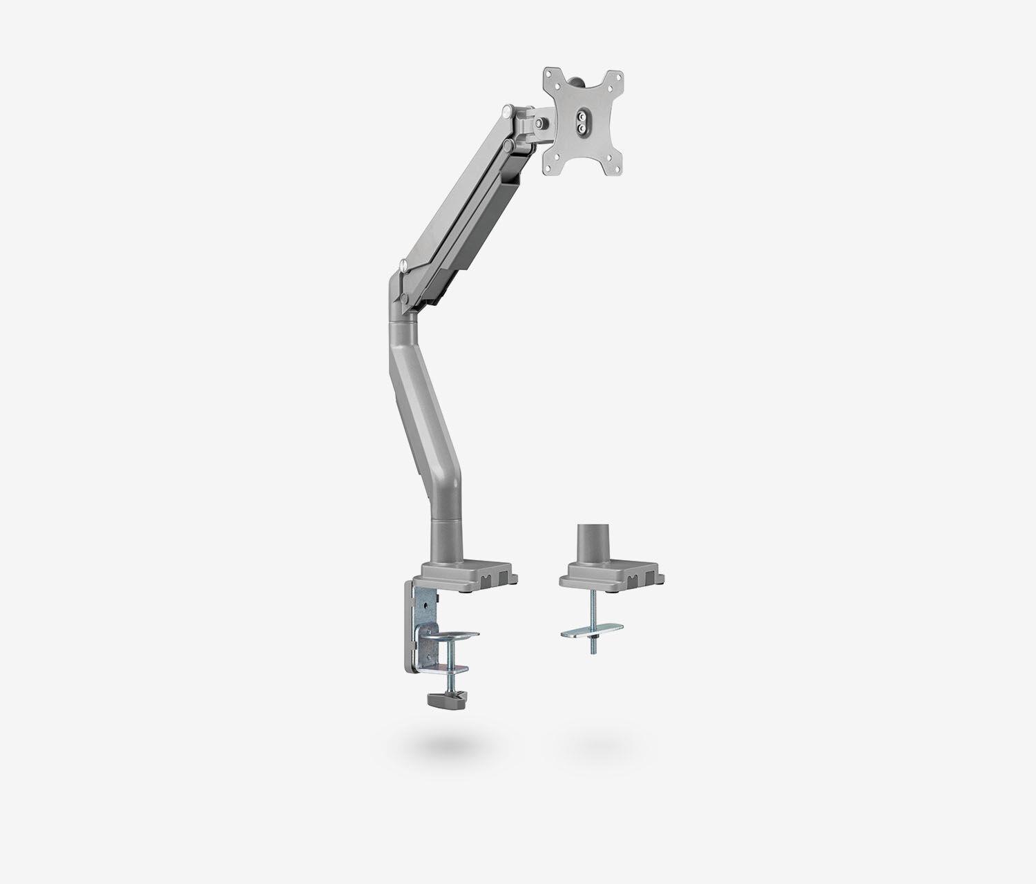 Braccio per monitor con pressione gas Single - argento
