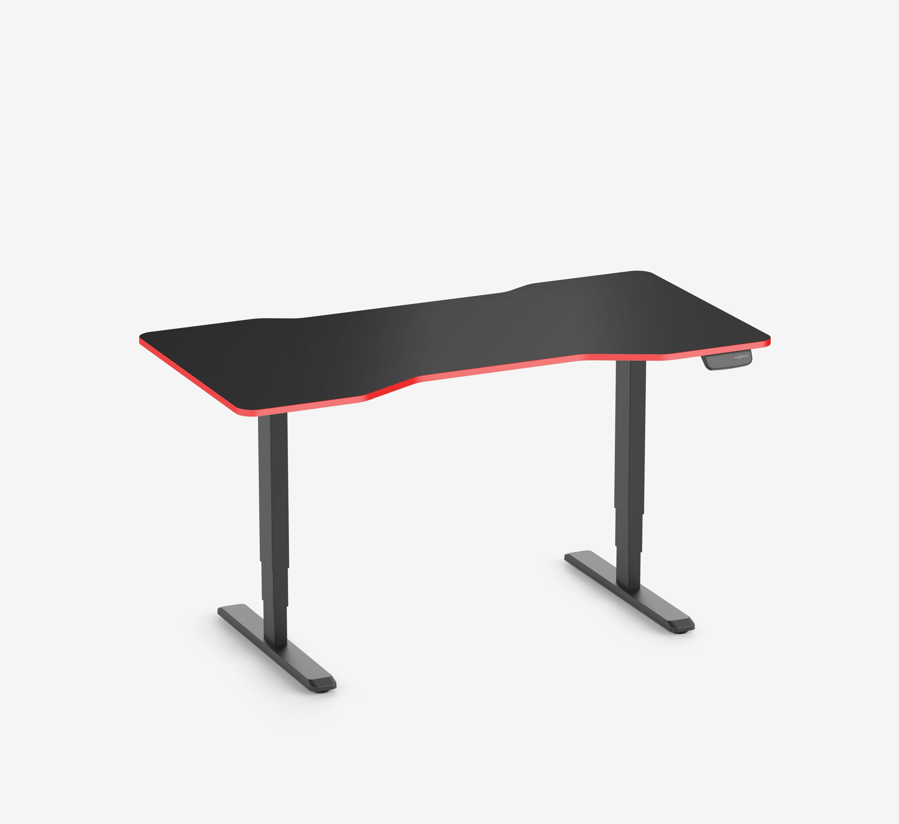 Scrivania da gaming PRIMUS - Colore: Bianco | Dimensione: 140x80 | Forma del piano: Rettangolare | Superficie: Classico | Colore bordo: Yellow Cab