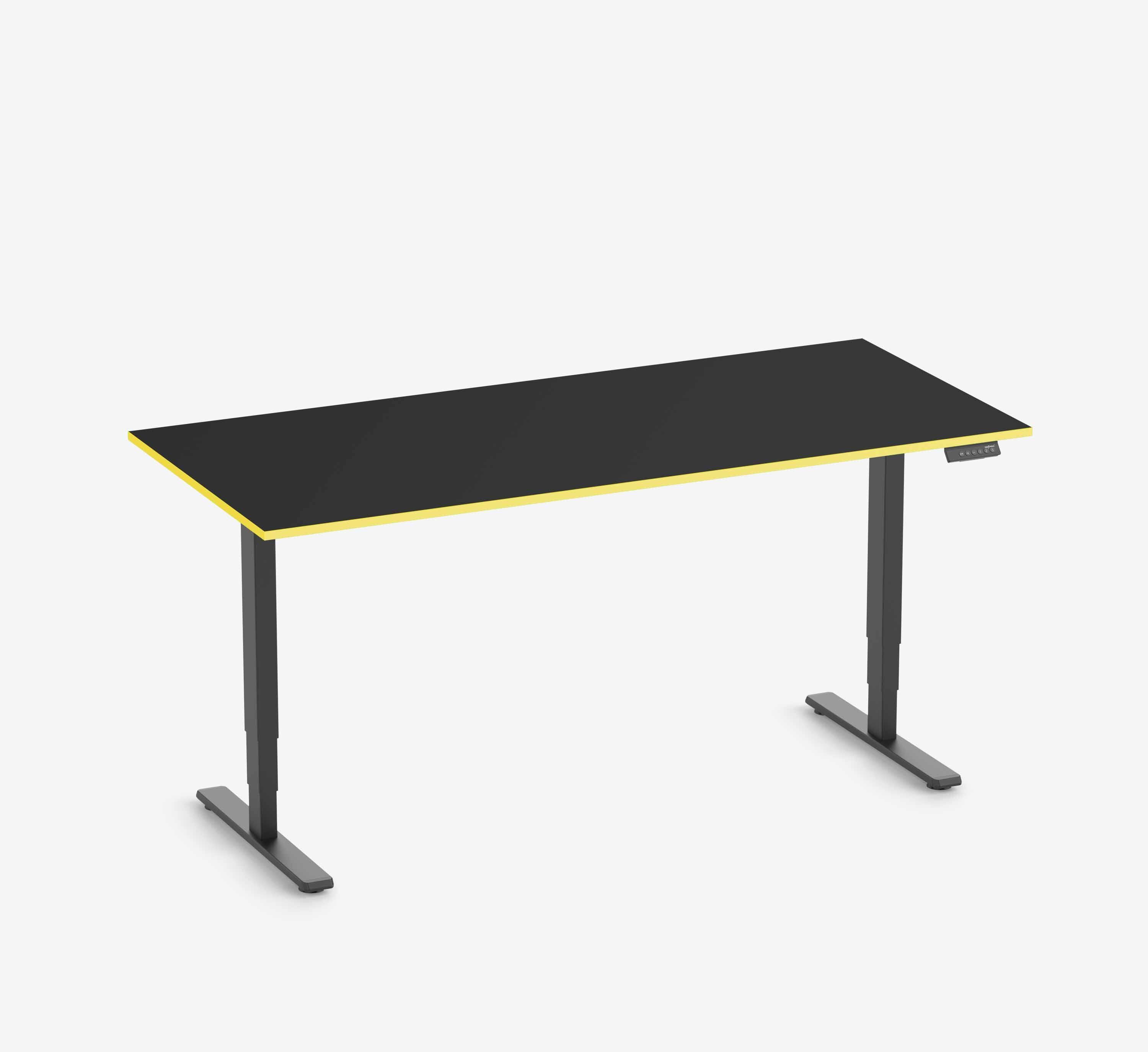 Scrivania da gaming FOKUS - Colore: Nero | Colore bordo: Royal Blue | Forma del piano: Rettangolare | Dimensione: 140x80