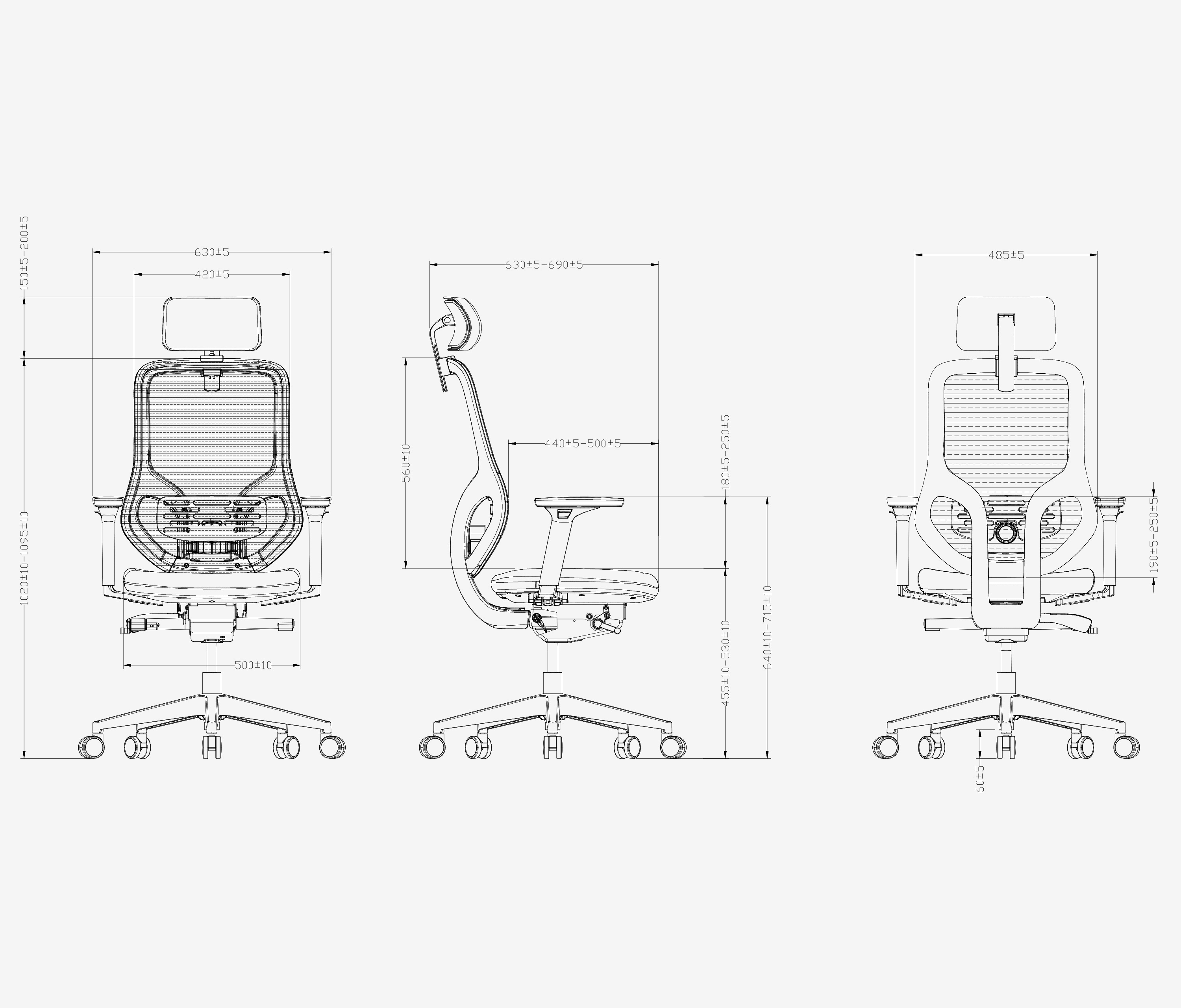 Sedia girevole da ufficio SENTA FX Mesh
