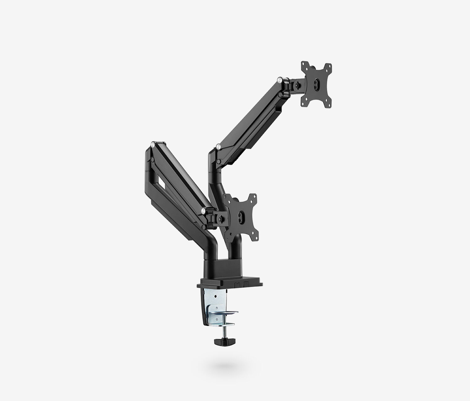 Braccio per monitor con pressione a gas Dual - nero
