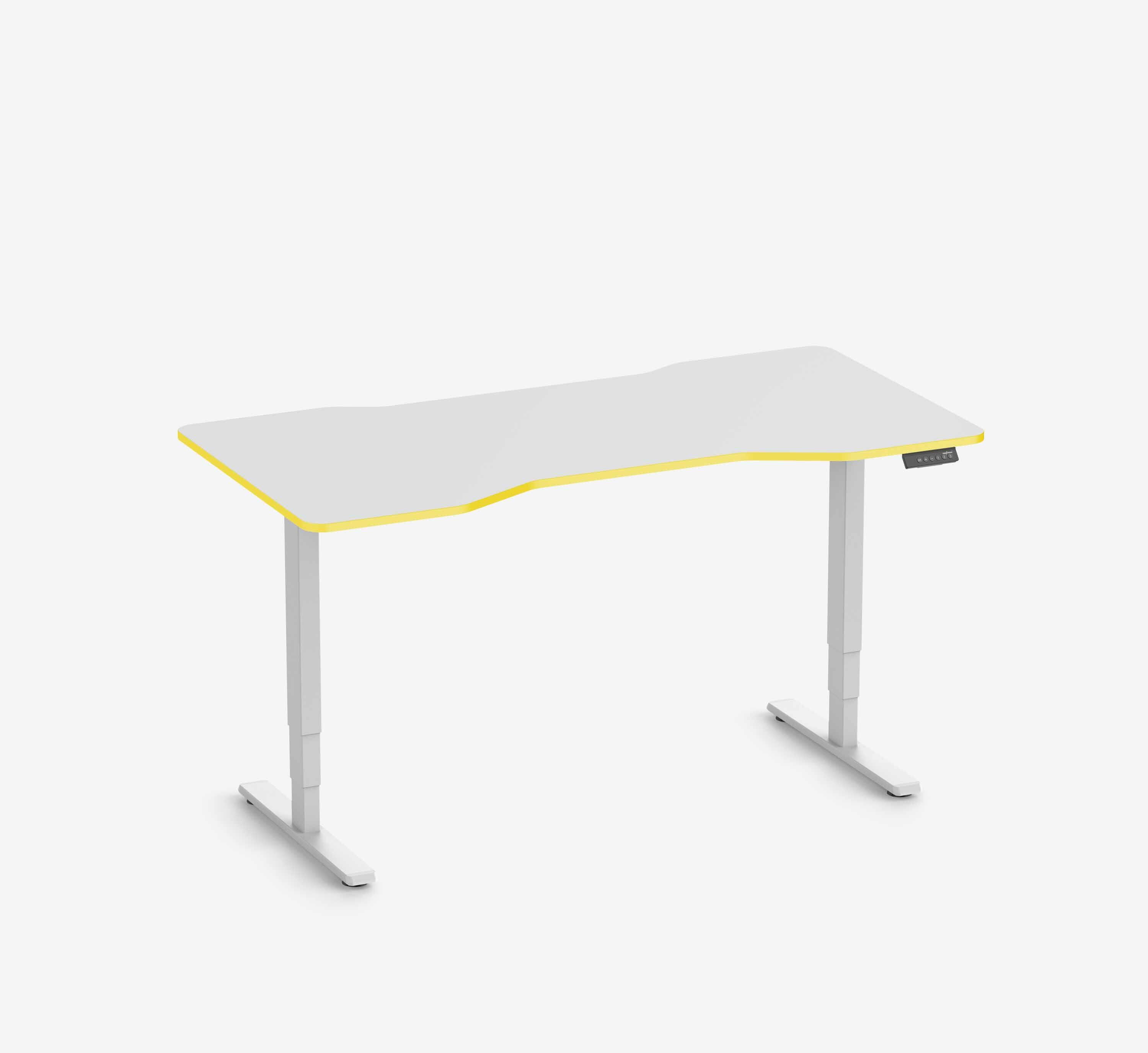 Scrivania da gaming FOKUS - Colore: Nero | Colore bordo: Royal Blue | Forma del piano: Rettangolare | Dimensione: 140x80