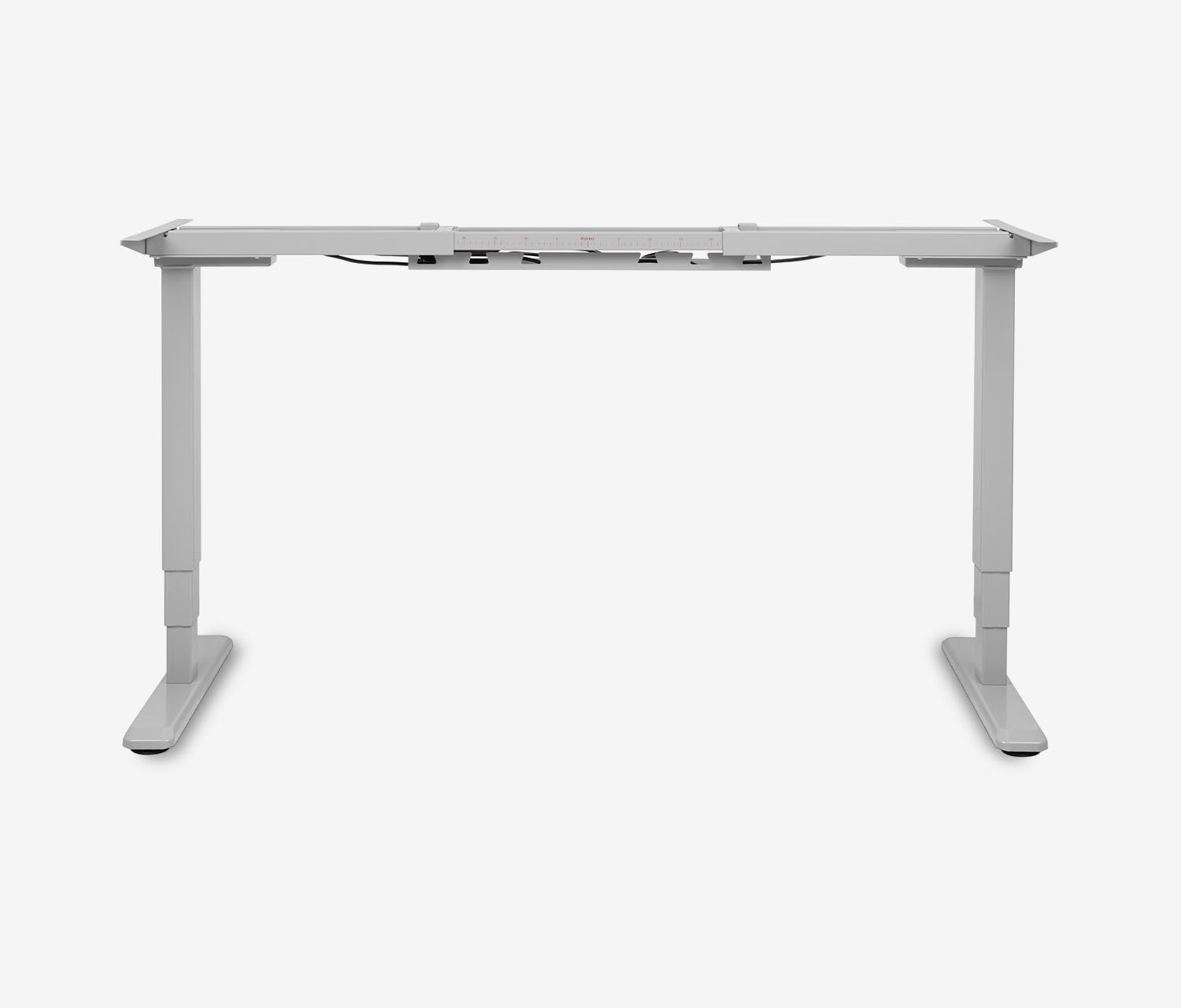 PRIMUS Freiformschreibtisch, Gestell Grau 1600 x 800/1000 x 25 mm Topweiß, Ausführung Rechts