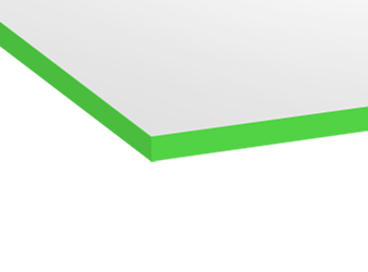 FOKUS Gamingschreibtisch Weiß 140x80 Rechteck Acid Green